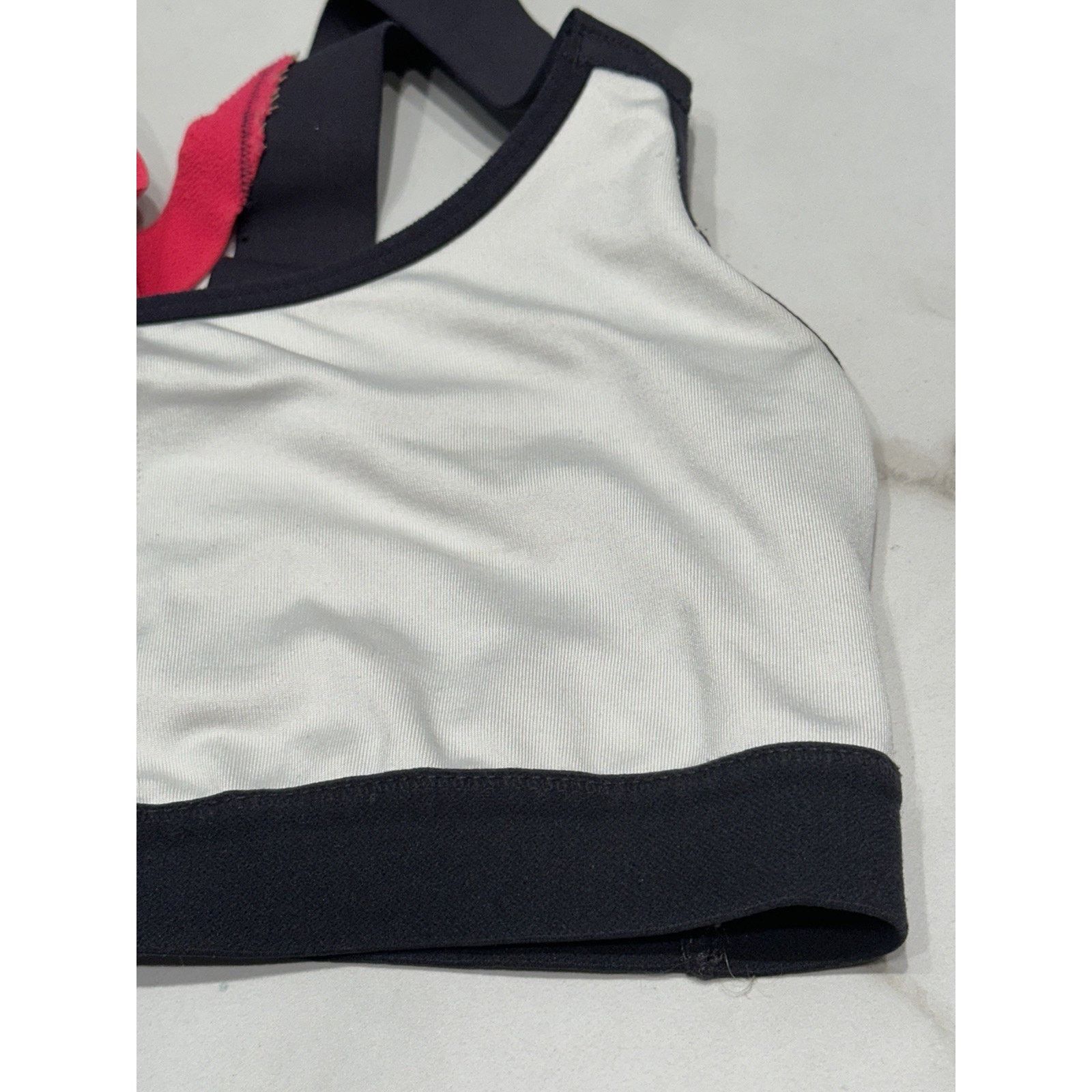 Champion Champion Women’s White Gray Hot Pink Sports Bra Size Small Size S / US 4 / IT 40 - 3 Thumbnail