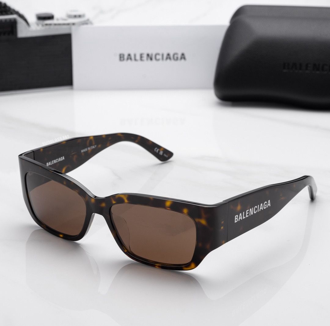 image of New Balenciaga Bb0331Sk - 002 Sunglasses in Havana, Men's