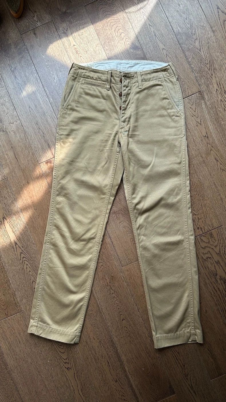 Freewheelers Freewheelers Khaki-coloured officer trousers Size US 28 / EU 44 - 1 Thumbnail