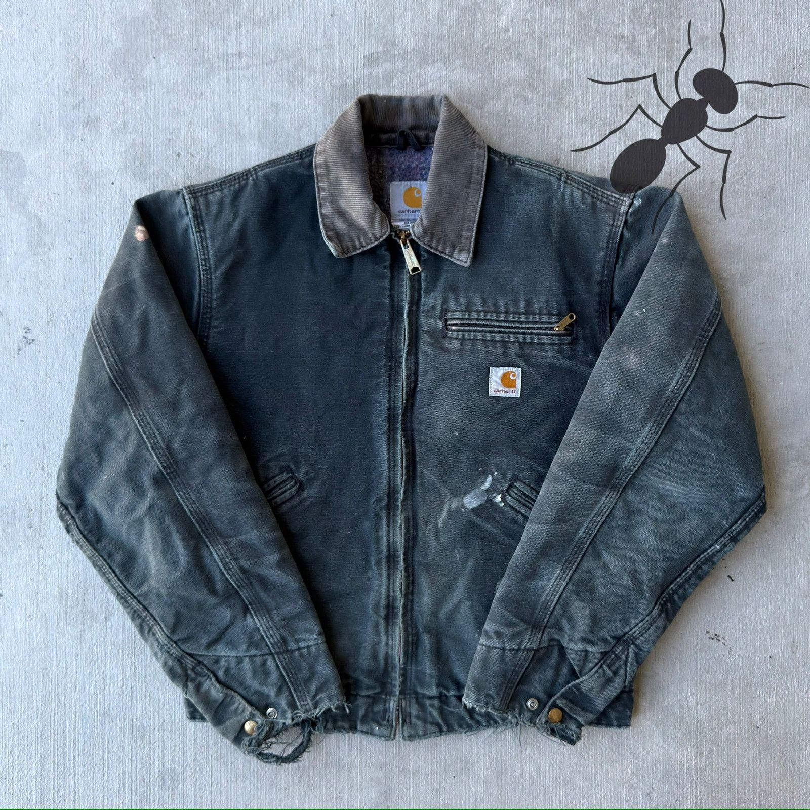 Carhartt Blacked Out Detroit Jacket Chrysler x Carhartt | Grailed