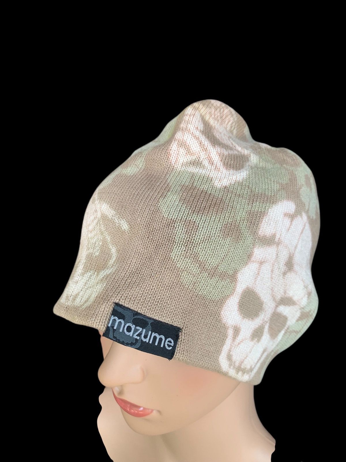Designer × Japanese Brand × Kapital Knitted Mazume Skull Punk Beany Hat Style Size ONE SIZE - 5 Thumbnail
