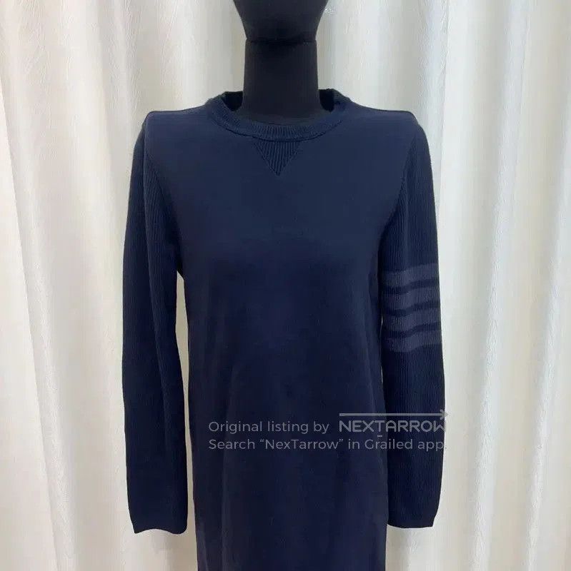Thom Browne Thom Browne Navy Cotton Dress for Women . Size S / US 4 / IT 40 - 2 Thumbnail