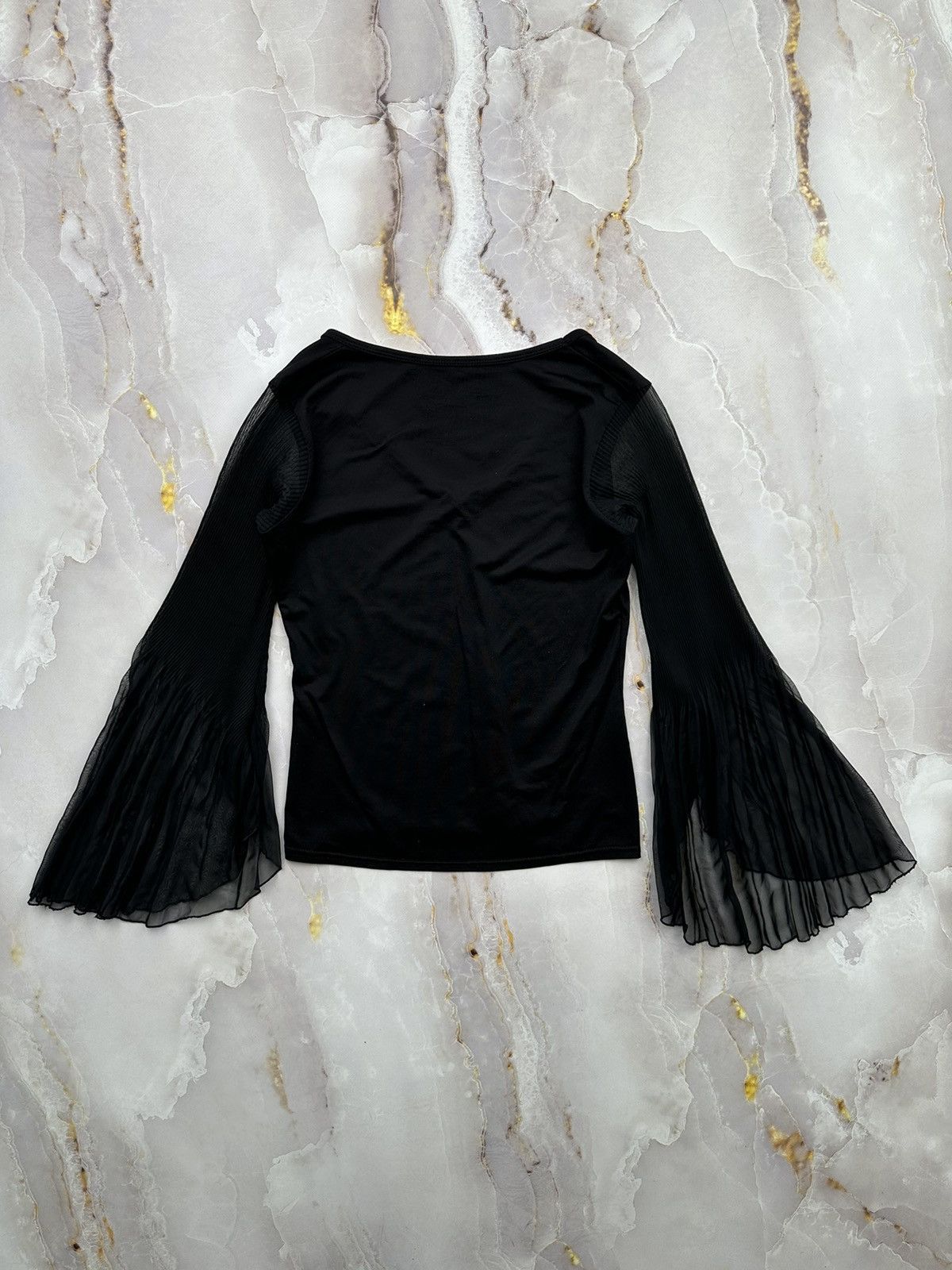 Japanese Brand Vintage Long Sleeve With Flared Mesh Sleeves Size XS / US 0-2 / IT 36-38 - 8 Thumbnail