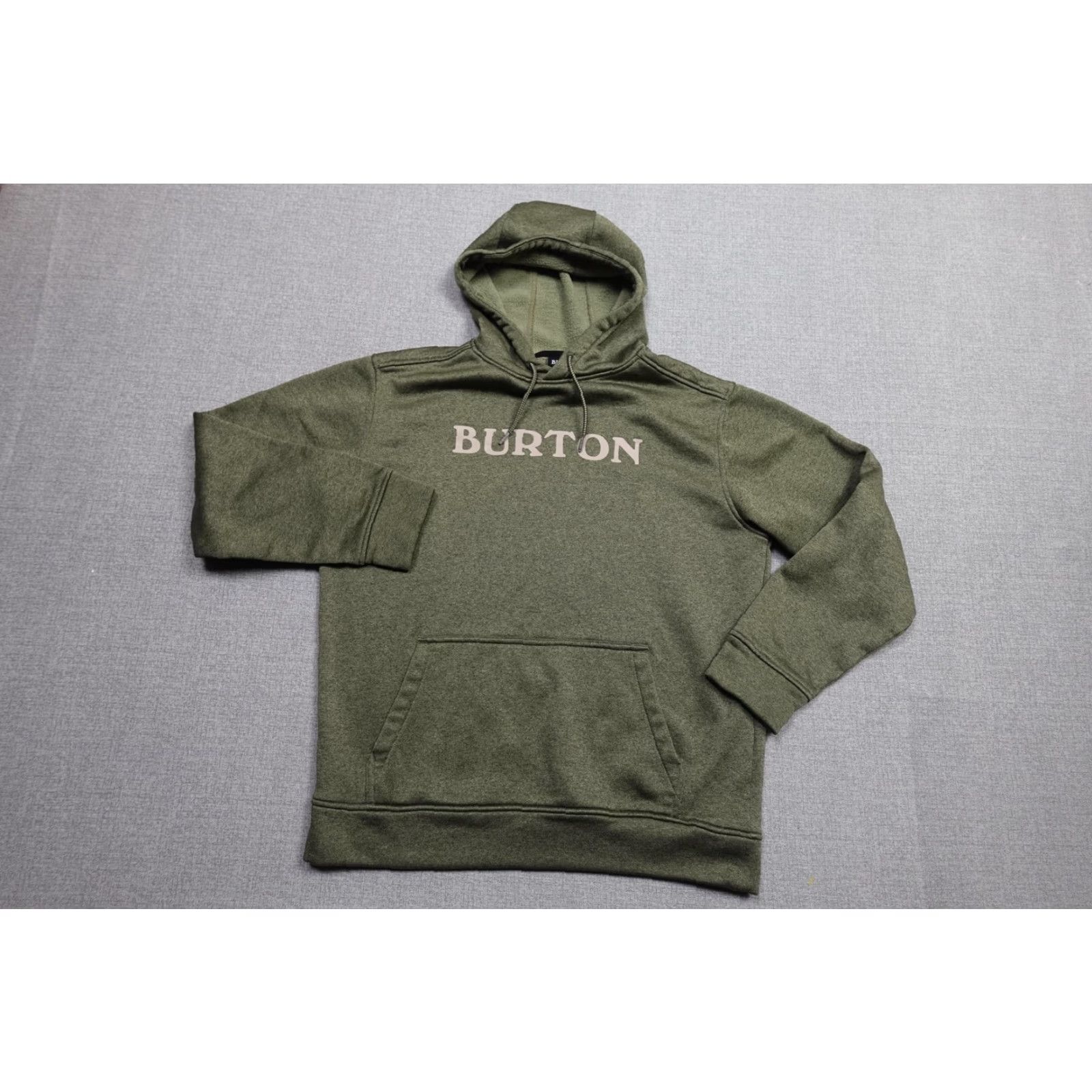 Burton Burton Hoodie Mens S Green Fleece Pullover Kangaroo Pocket Logo Graphic Print Size US S / EU 44-46 / 1 - 3 Thumbnail