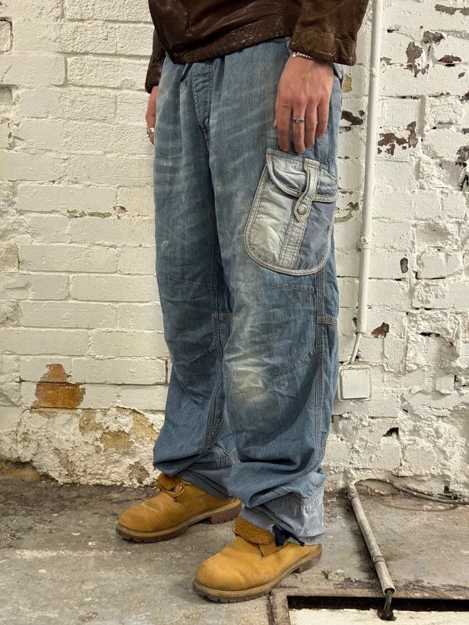 Dolce & Gabbana SS2006 Dolce & Gabbana Cargo Fluid Denim Jeans Size US 37 - 1 Thumbnail