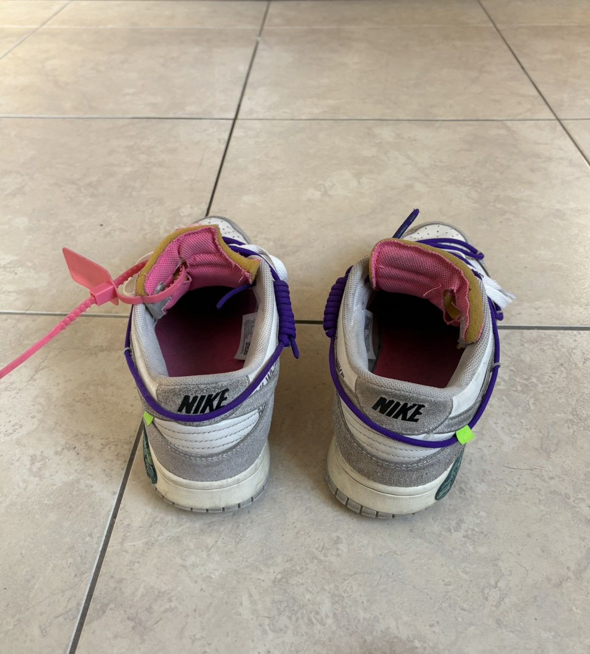 Nike × Off-White Off-White x Nike Dunk Low Lot 15 of 50 – Size EU 45 / US 11 Size US 11 / EU 44 - 4 Thumbnail