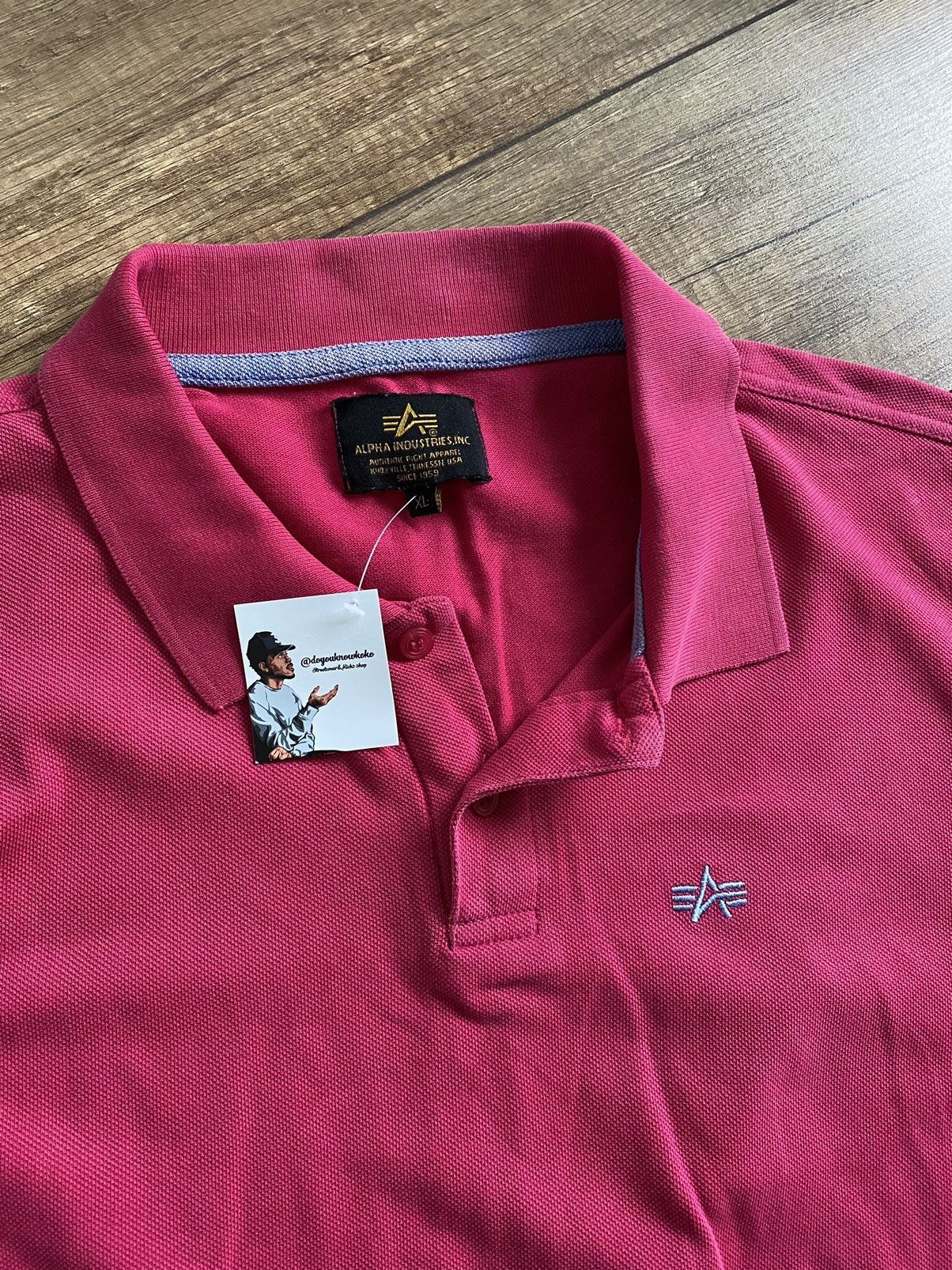 Alpha Industries Alpha Industries Pink Polo T Shirt Size US XL / EU 56 / 4 - 4 Thumbnail
