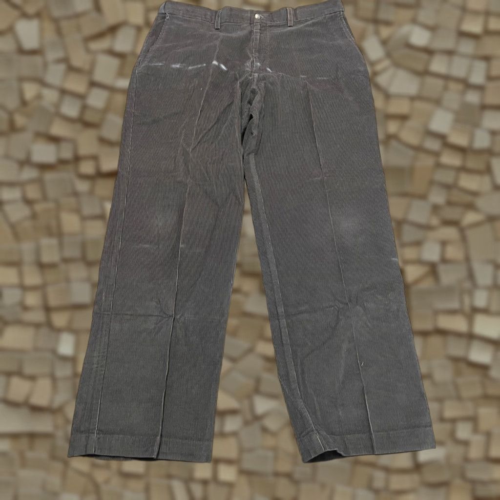 Haggar Haggar Pants, Men’s Size 38x30, Green, Corduroy, Straight Leg, Pockets, Casual, Regular, 30 Inseam, Flat Front - Mens Size US 38 / EU 54 - 1 Thumbnail