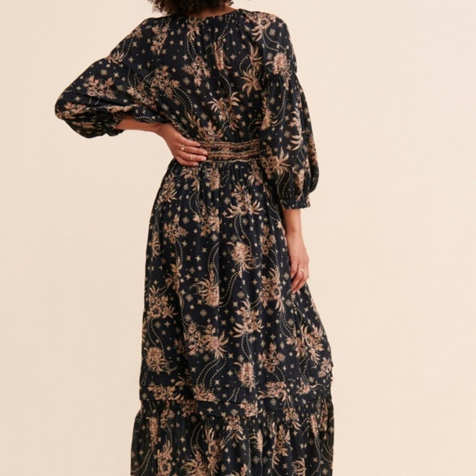 Free People Free People Golden Hour Smocked Bodice Maxi Dress Womens XS Size XS / US 0-2 / IT 36-38 - 2 Thumbnail
