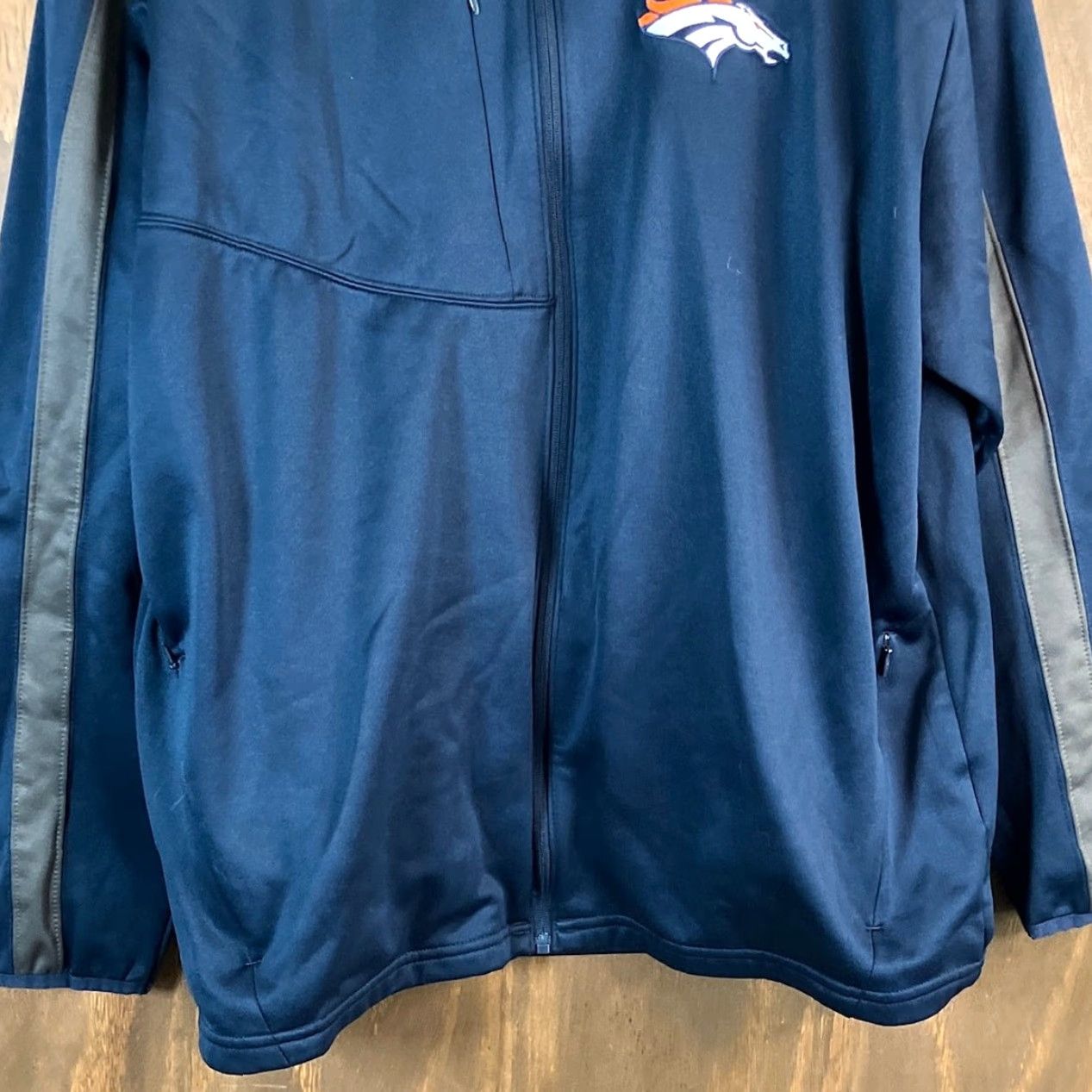 Vintage Antigua Denver Broncos Track Full Zip Mock Neck Jacket Blue XL Men Size US XL / EU 56 / 4 - 3 Thumbnail