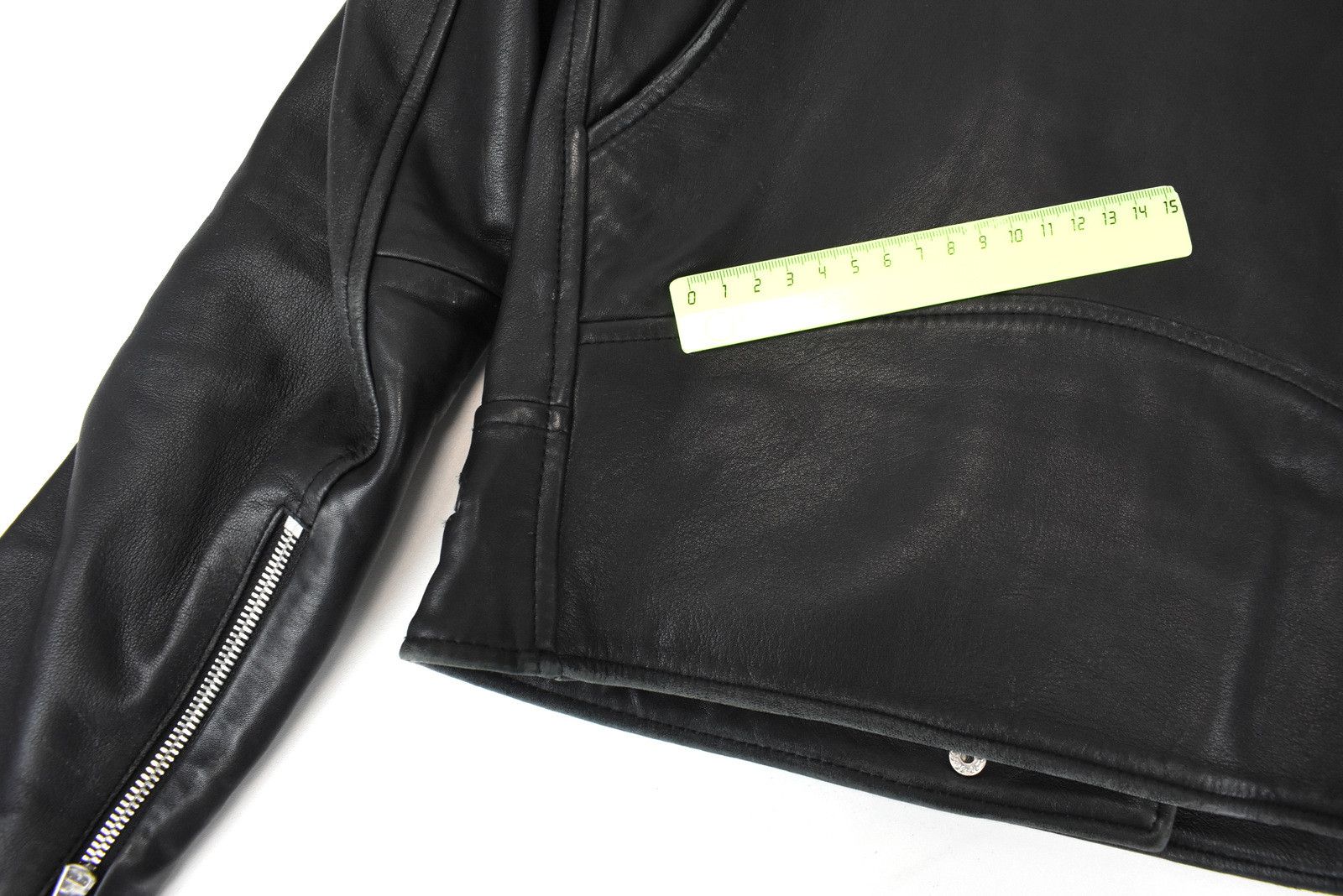 Sandro SANDRO Jacket Women XS Cropped Leather Asymmetrical Zip Size XS / US 0-2 / IT 36-38 - 12 Thumbnail