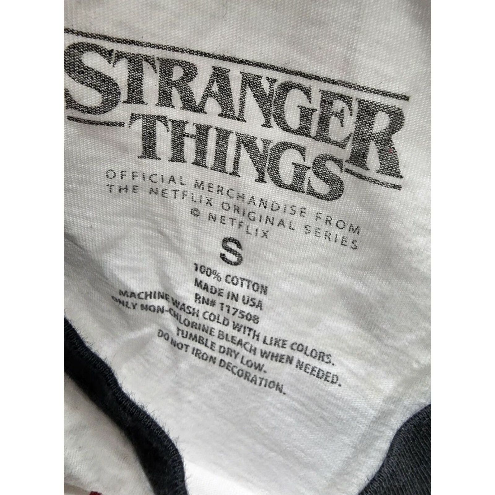 Vintage Stranger Things T-Shirt Womens S Baseball Style 3/4 Sleeve Distressed Womens Size S / US 4 / IT 40 - 4 Thumbnail