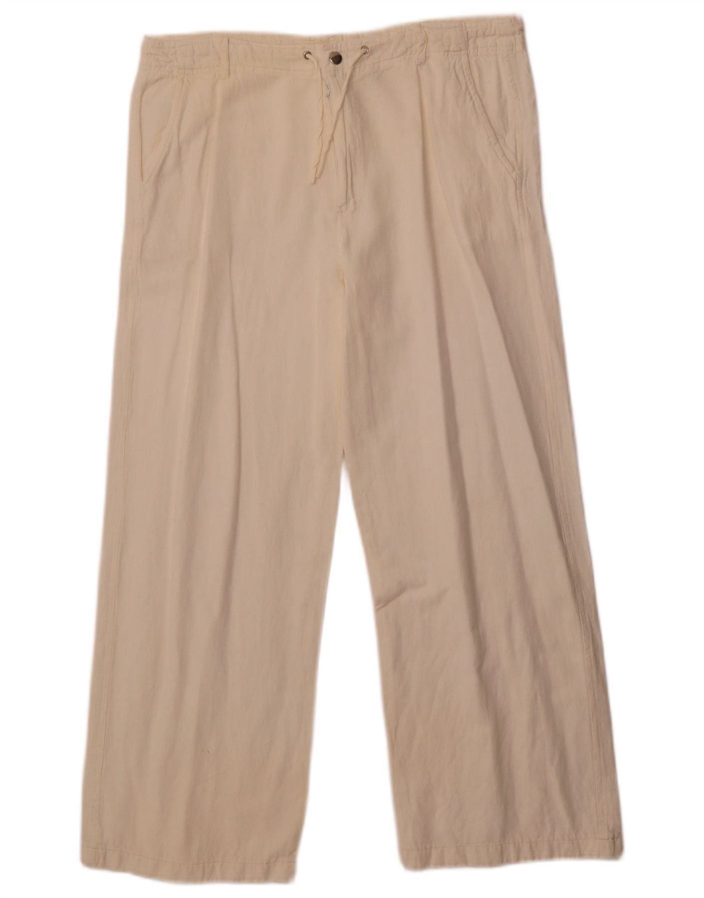 Diesel Womens Wide Leg Trousers W36 L27 Off White Size 26" / US 2 / IT 38 - 1 Thumbnail