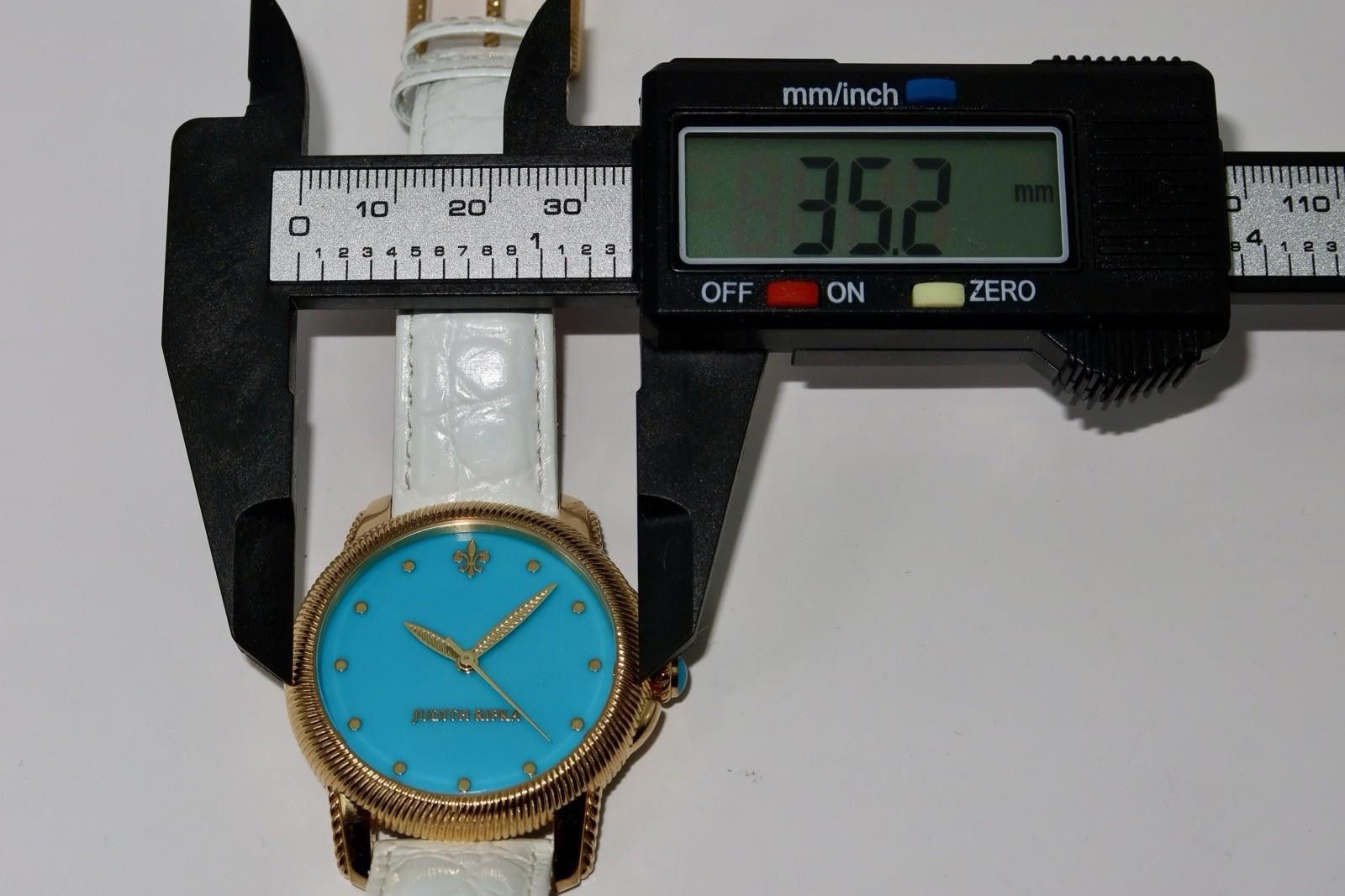 Designer Judith Ripka Beautiful Gold Tone Turquoise Dial Watch Size ONE SIZE - 6 Thumbnail