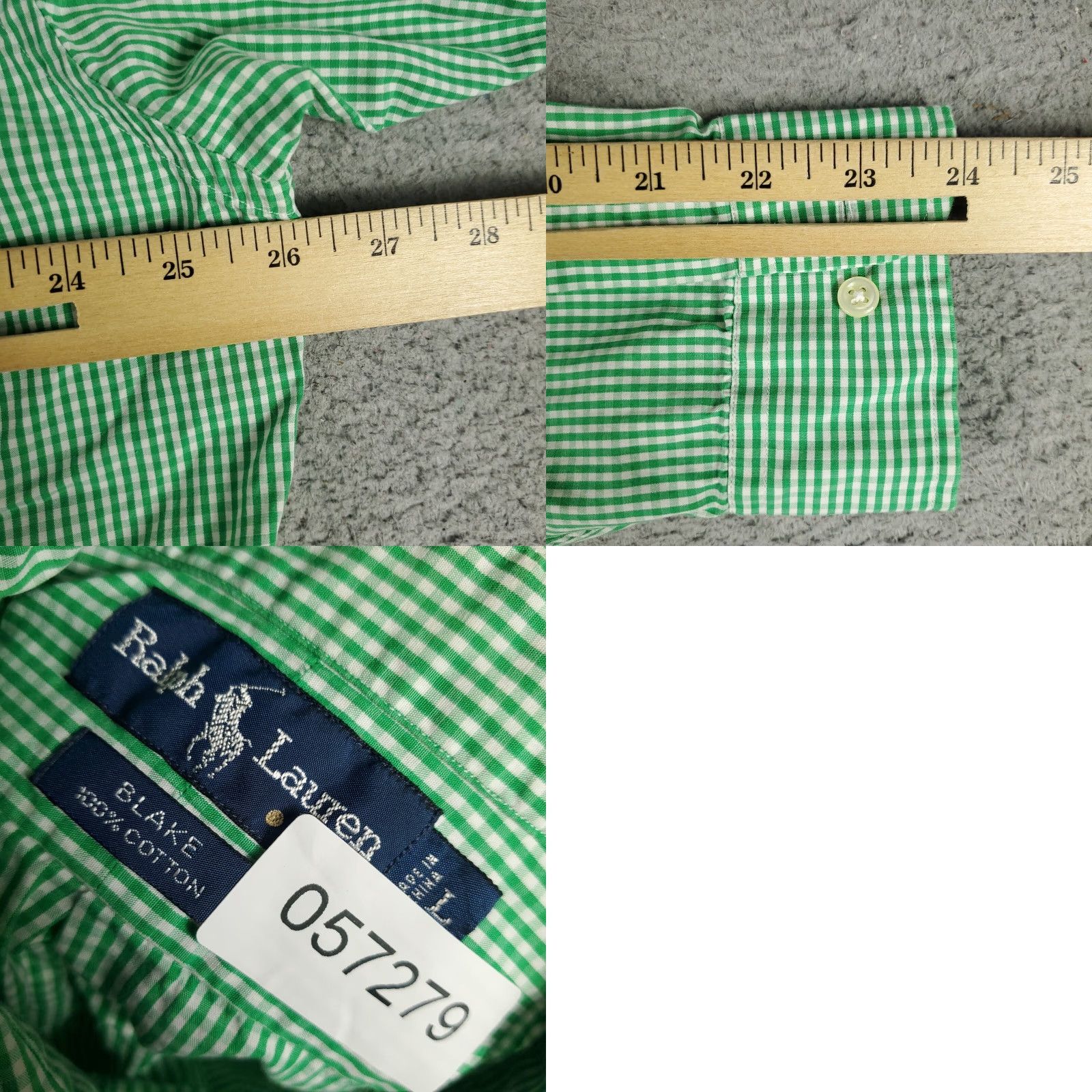 Ralph Lauren Ralph Lauren Button-Up Shirt Mens Large Green Check Casual Long Sleeve Classic Preppy Size US L / EU 52-54 / 3 - 8 Thumbnail