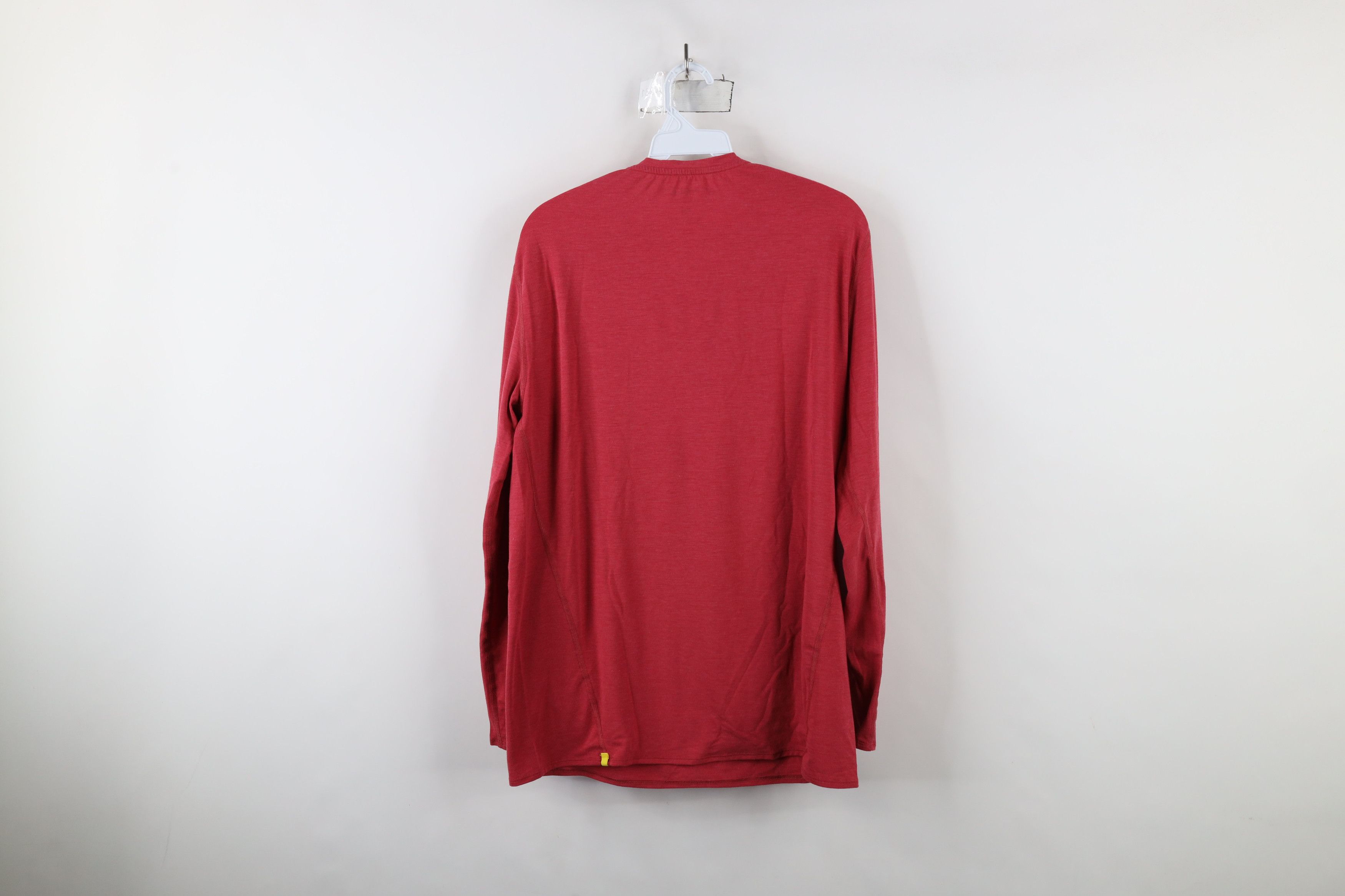 Vintage Wolaco Knit Stretch Clinton Long Sleeve T-Shirt Red USA Size US M / EU 48-50 / 2 - 10 Thumbnail