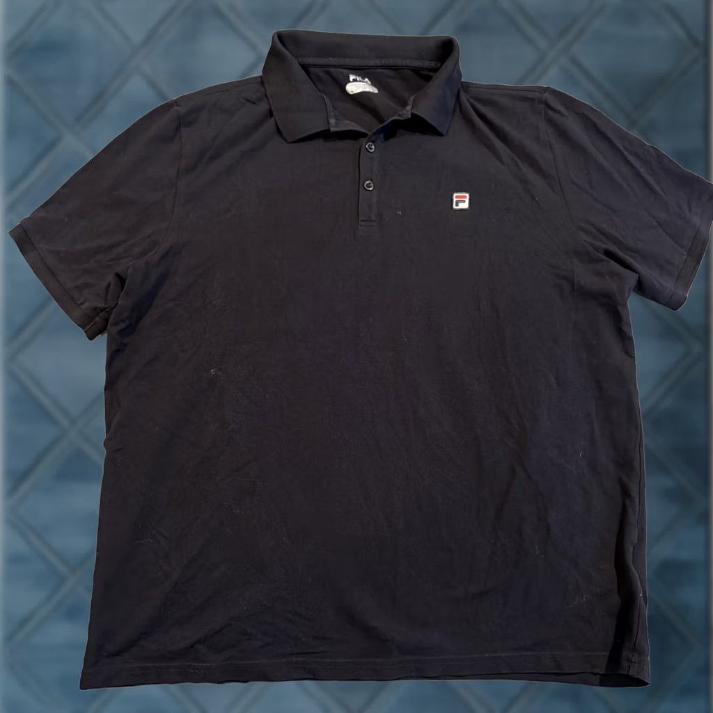 Fila FILA Polo Shirt Short Sleeve Black Men XL Golf Cotton Blend Polo Polo Shirt Mens XL Black FILA Short Sleeve Golf Polo Size US XL / EU 56 / 4 - 1 Thumbnail