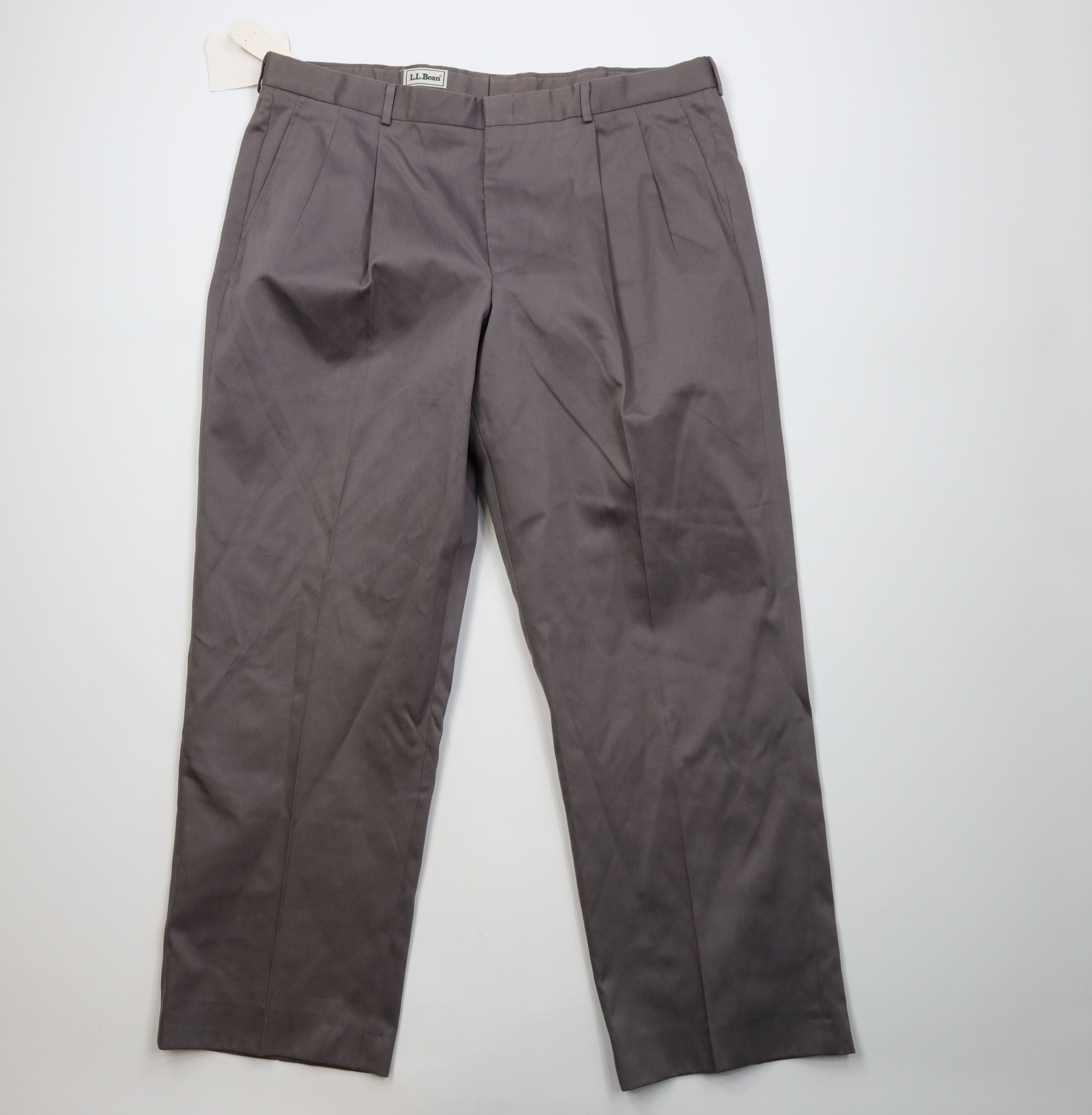 L.L. Bean Deadstock Vintage 90s LL Bean Wide Leg Chino Pants Gray USA Size US 42 / EU 58 - 1 Thumbnail