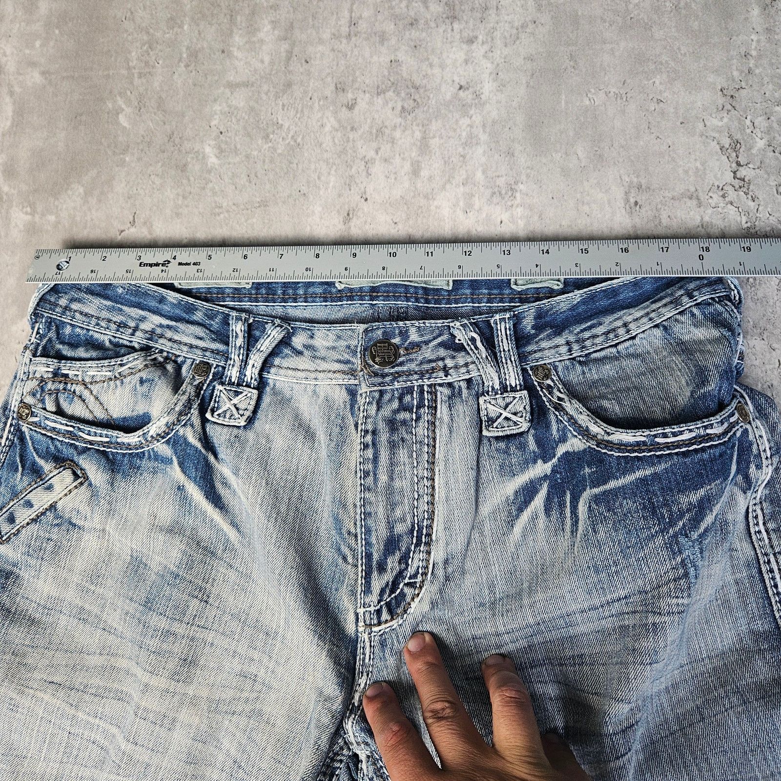 (di)vision Vintage Division E Jeans Men's 36x32 Distressed YK2 2000's Size US 36 / EU 52 - 6 Thumbnail
