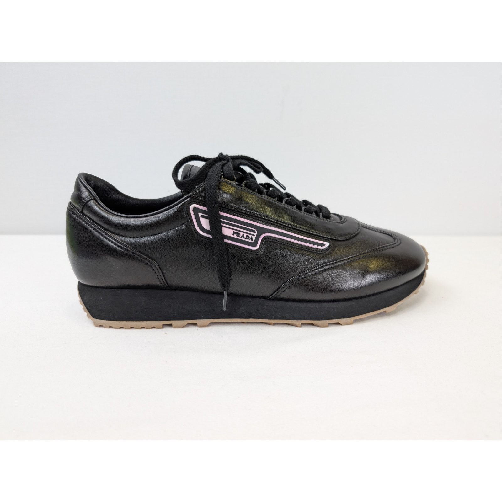 Prada o1rshd1 Leather Sneakers in Black Size US 10.5 / EU 43-44 - 4 Thumbnail
