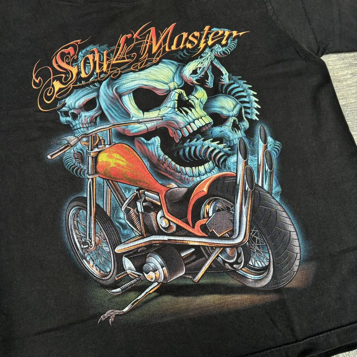Vintage × West Coast Choppers Ghost Rider skull choopers tee Size US XL / EU 56 / 4 - 2 Thumbnail