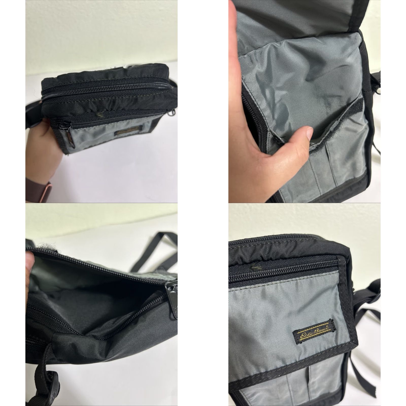 Eddie Bauer VINTAGE Eddie Bauer Crossbody Bag Small Women Gray Nylon 9x5x1 Crossbody Bag Gray Womens Small Retro 90s? Size ONE SIZE - 8 Thumbnail