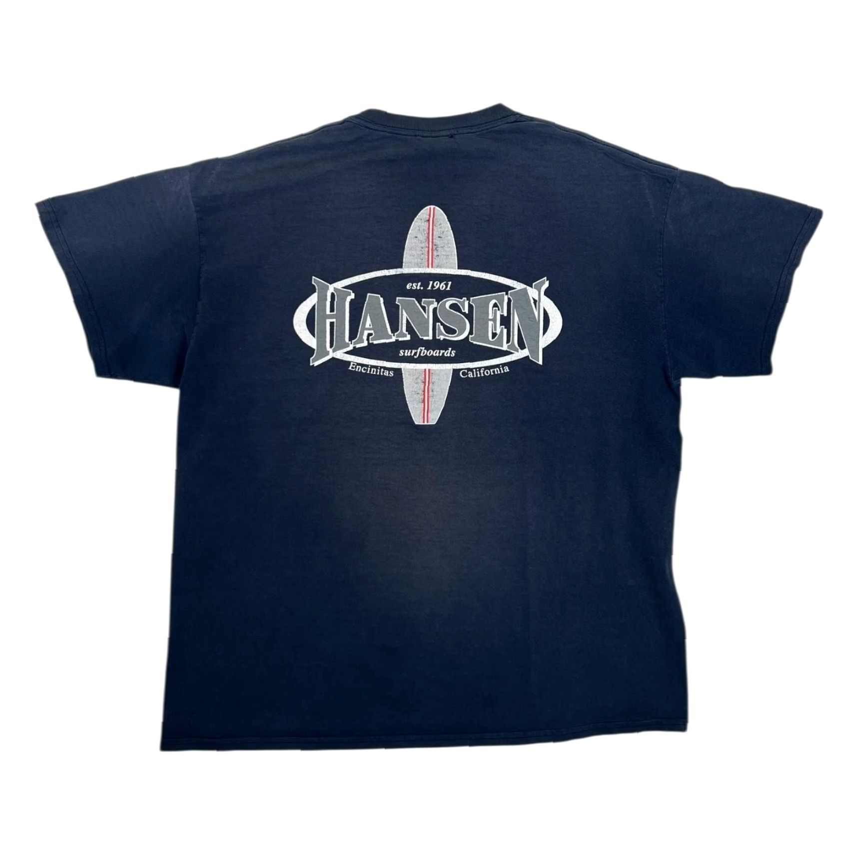 Vintage VINTAGE Hansen Surfboards T-Shirt Mens Large Blue Encinitas California Surf 90s Size US L / EU 52-54 / 3 - 2 Thumbnail