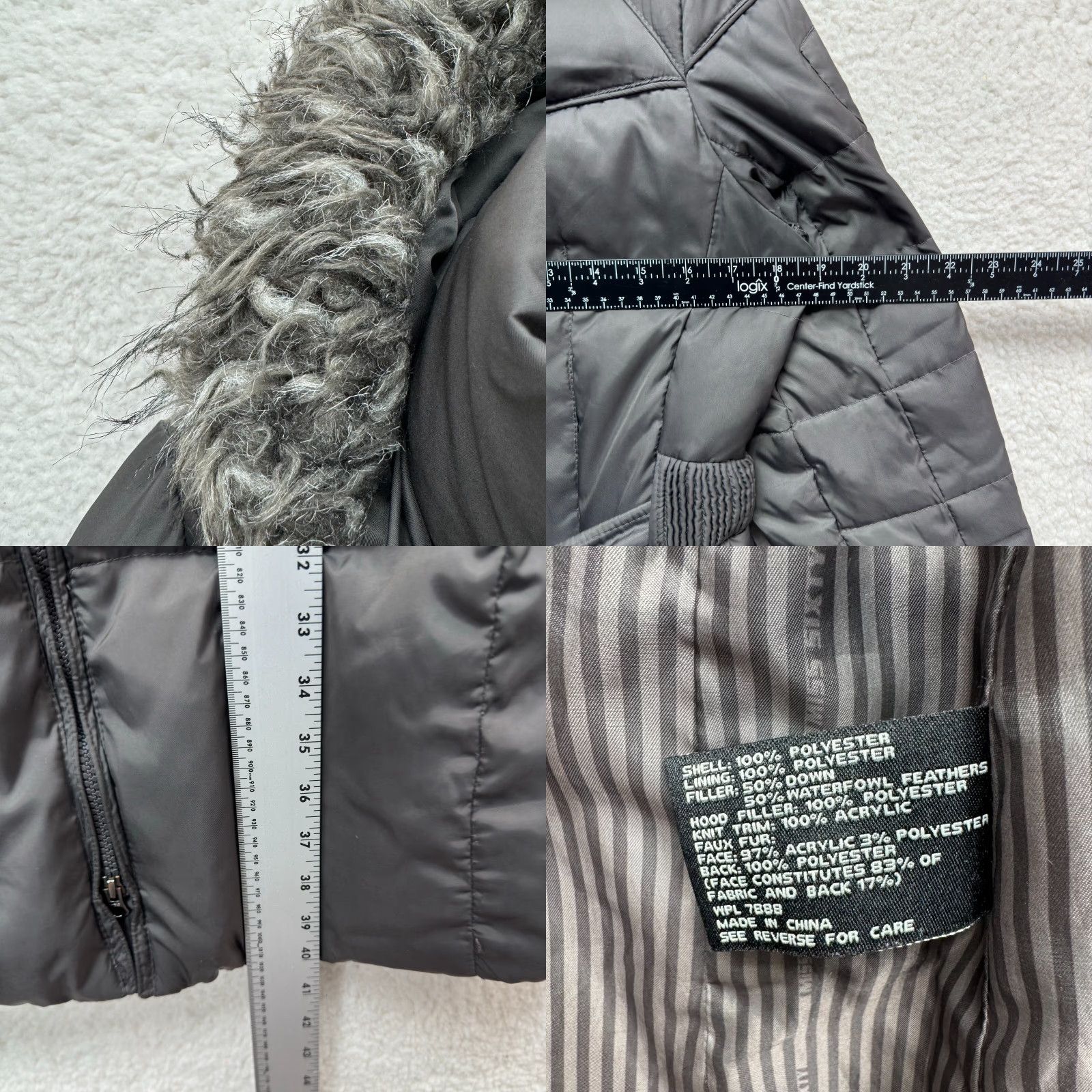 Miss Sixty VINTAGE Miss Sixty Parka Puffer Trench Jacket Womens Gray Green Down M Medium Waterfowl Long Sleeve Zip Pattern: Solid Size M / US 6-8 / IT 42-44 - 9 Thumbnail