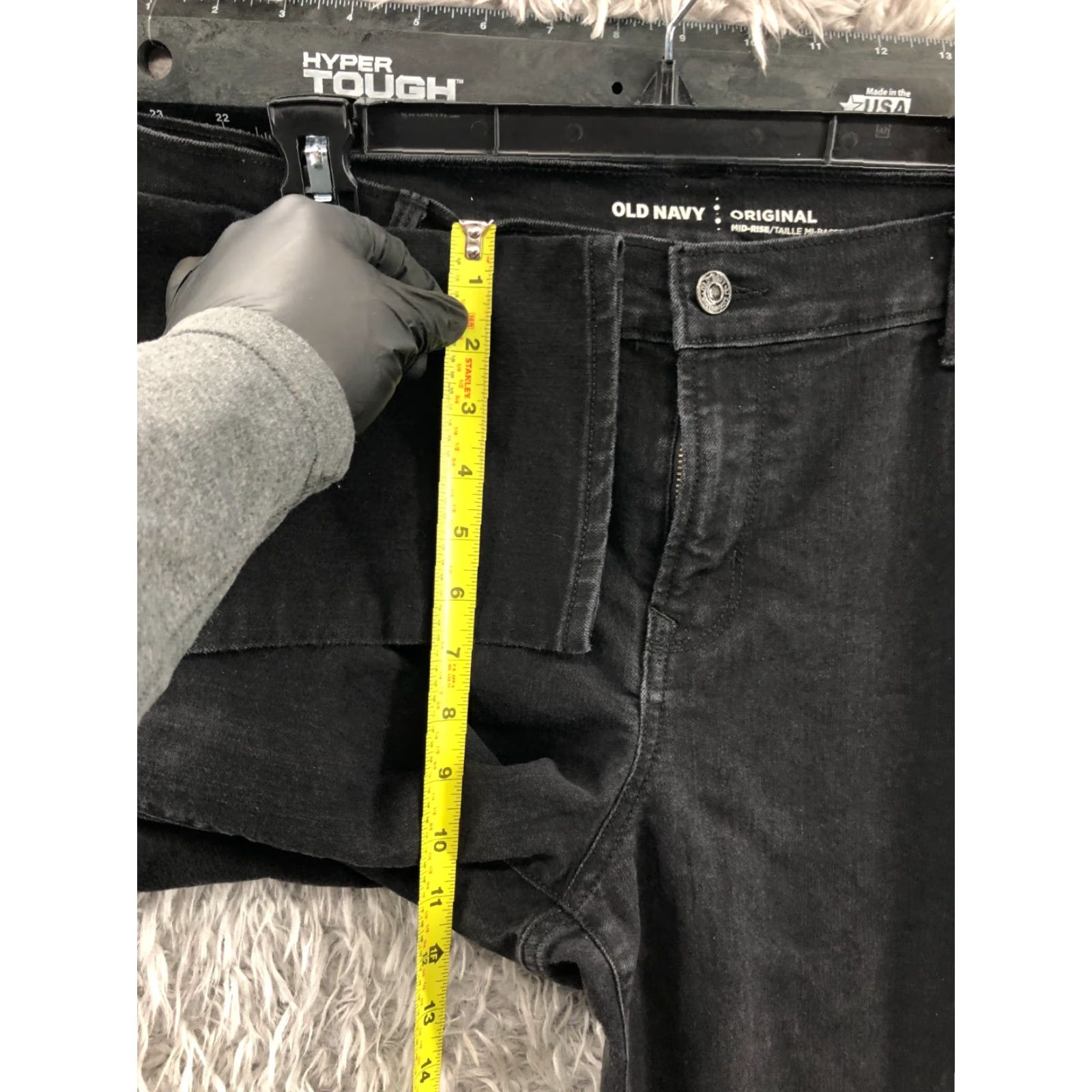 Old Navy Old Navy Original Skinny Jeans Womens Dark Wash Black Size 18 Denim 5-Pocket Regular Rise Slim Fit Jeans Womens Black 18 Size 40" / US 18 - 4 Thumbnail