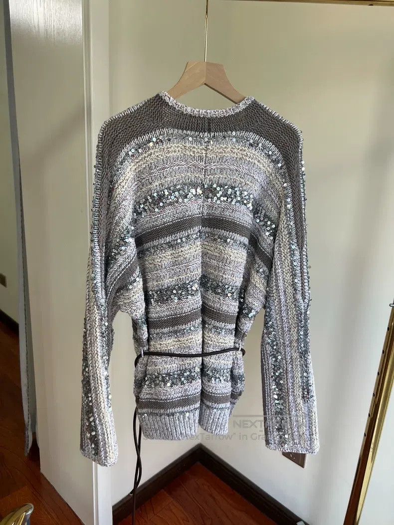 Brunello Cucinelli Brunello Cucinelli Sequin Belt Open Cardigan Size M / US 6-8 / IT 42-44 - 2 Thumbnail