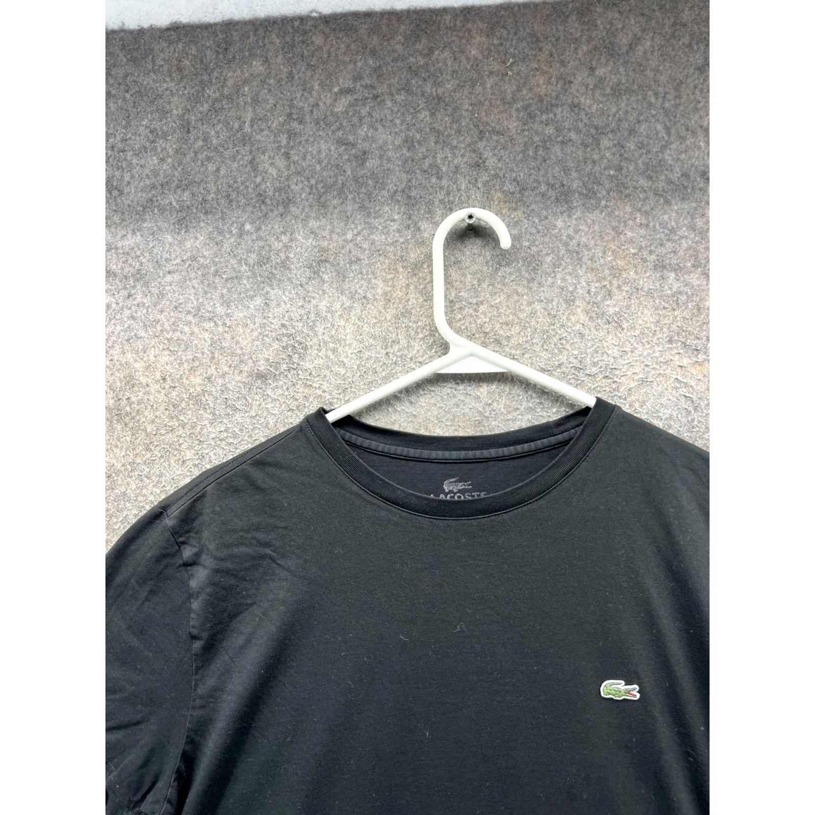 Lacoste Lacoste Shirt Mens M Black Men Pima Cotton Logo Crew Neck Tee Size US M / EU 48-50 / 2 - 7 Thumbnail