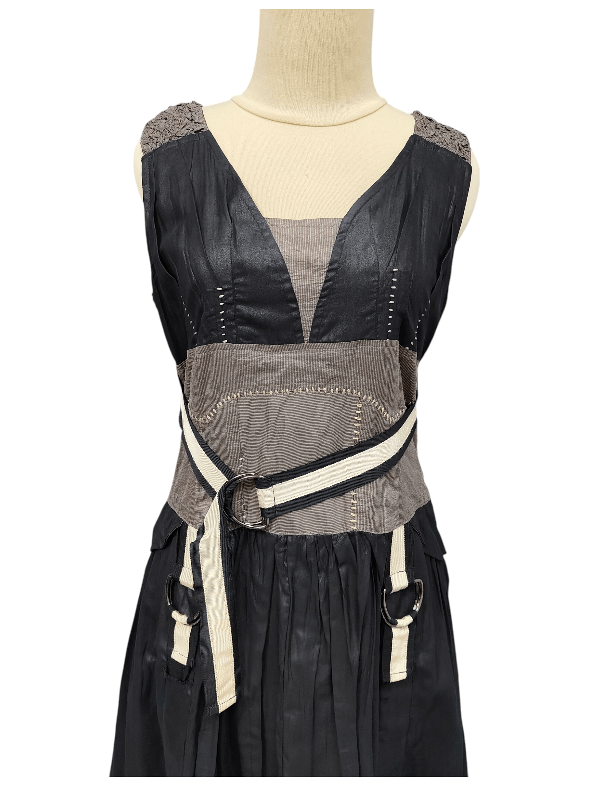 Le Grande Bleu (L.G.B.) 00s Mariagrazia panizzi❤️‍🔥Gothic Utility Harness Belt Dres Size M / US 6-8 / IT 42-44 - 2 Thumbnail