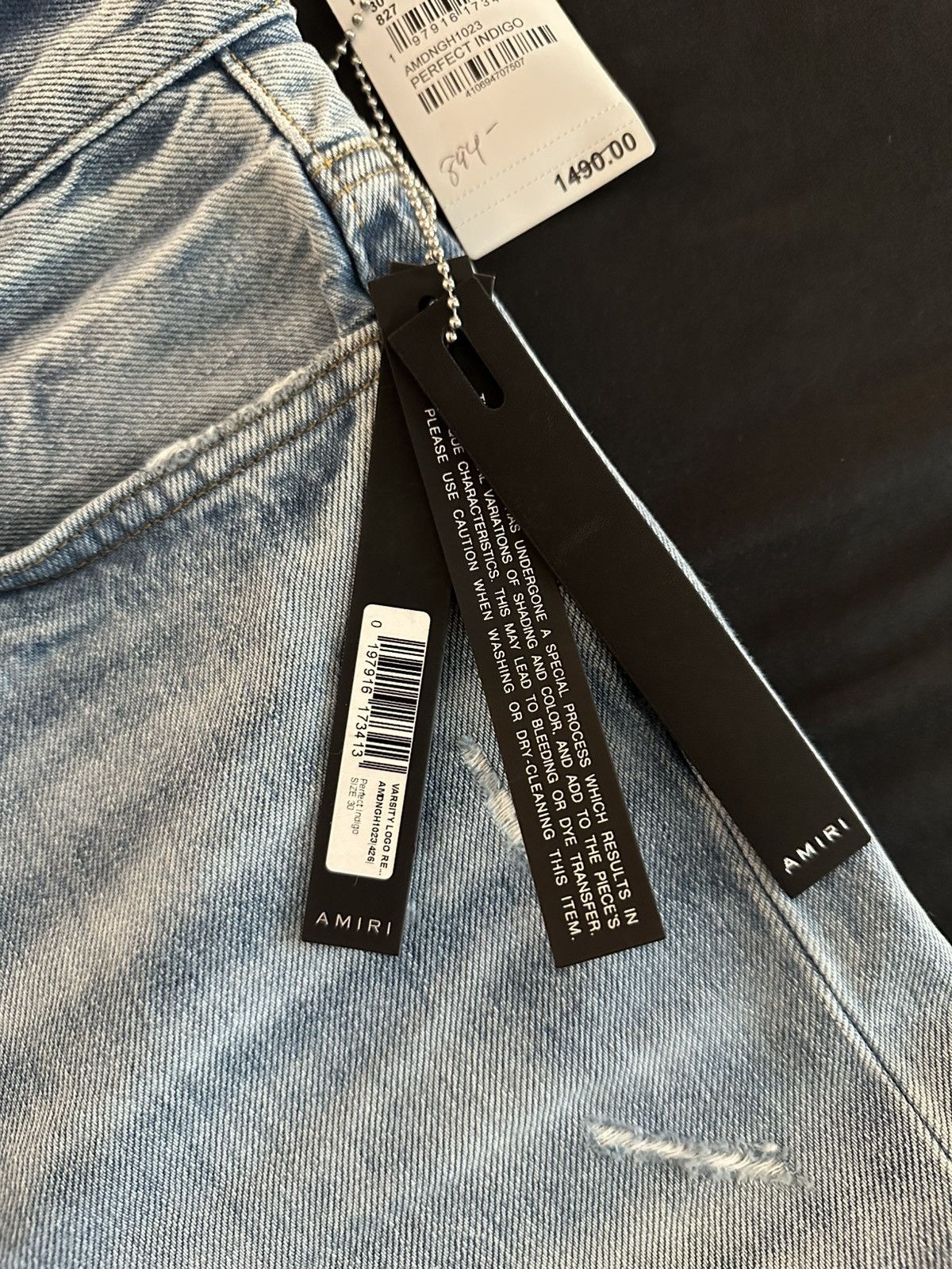 Amiri Amiri Varsity Logo Repair Straight Jeans Size US 30 / EU 46 - 5 Thumbnail
