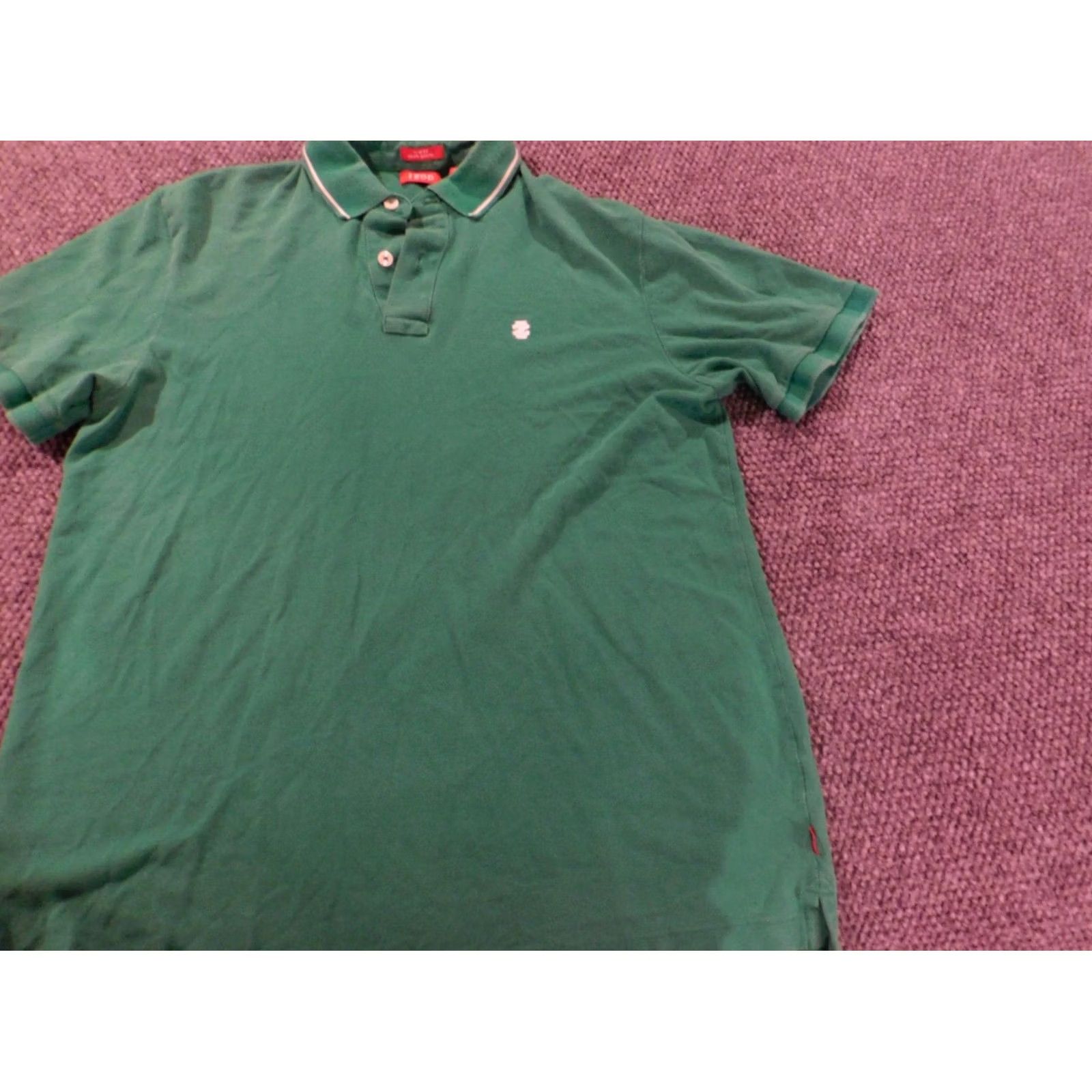 Izod Izod Polo Shirt L Green Slim Fit Button Mens Golf Shirt Size US L / EU 52-54 / 3 - 2 Thumbnail