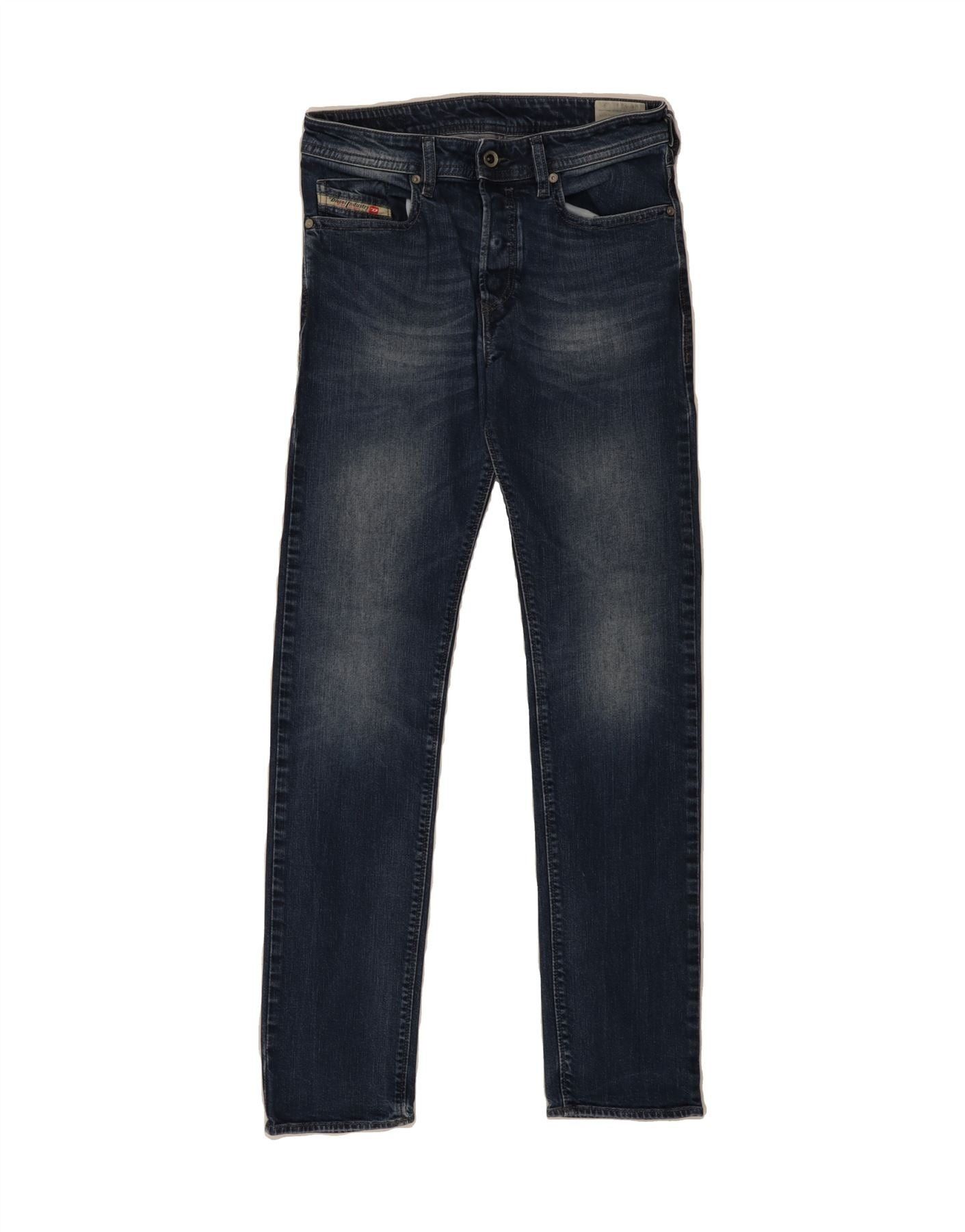 Diesel Womens Buster Slim Jeans W28 L31 Navy Blue Cotton Size 42" / US 20 - 1 Thumbnail