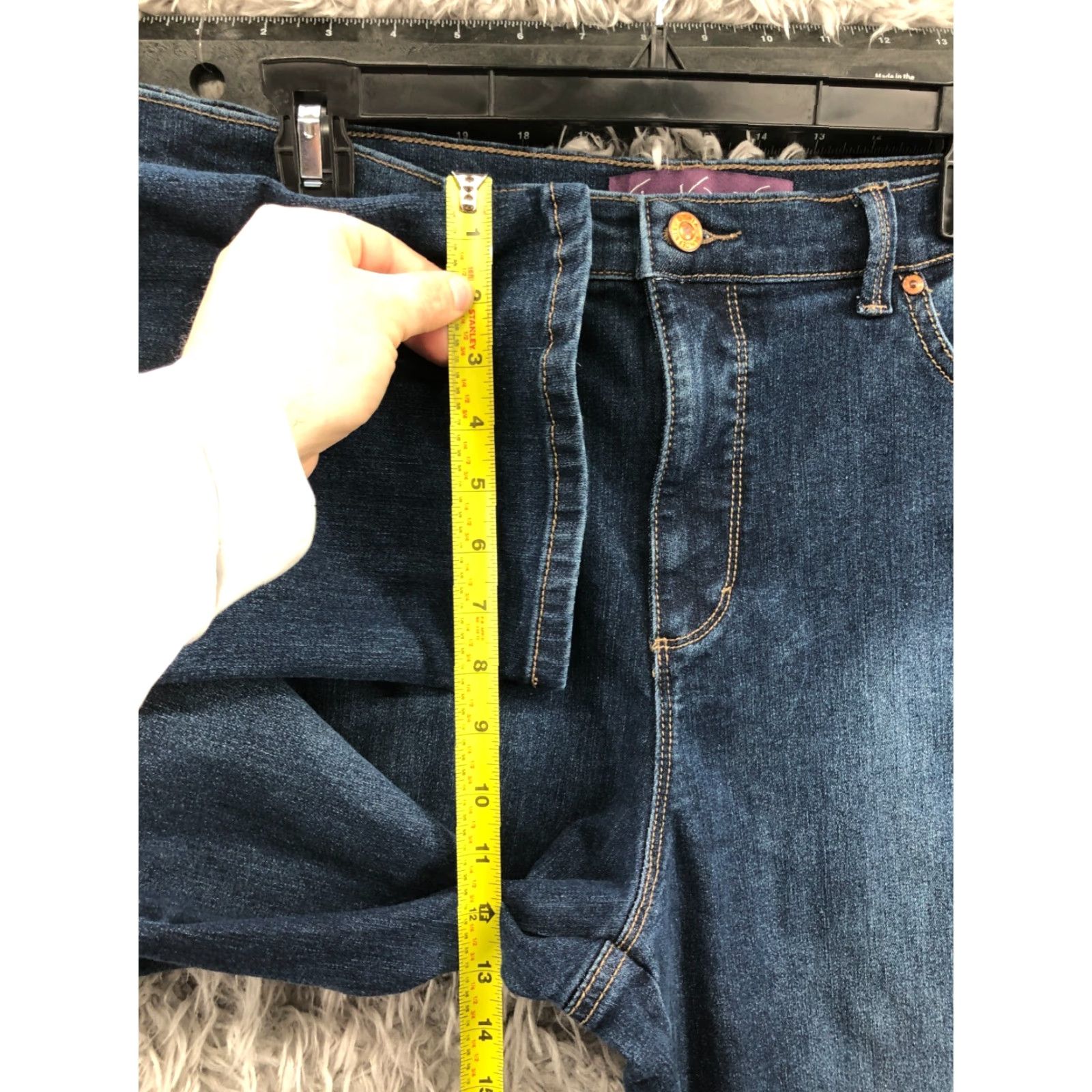 Gloria Vanderbilt Gloria Vanderbilt Amanda Jeans Womens Medium Wash Blue Size 16 Regular Fit 5-Pocket Denim Cotton Tapered High Rise Vintage No Size 38" / US 16 / IT 52 - 4 Thumbnail