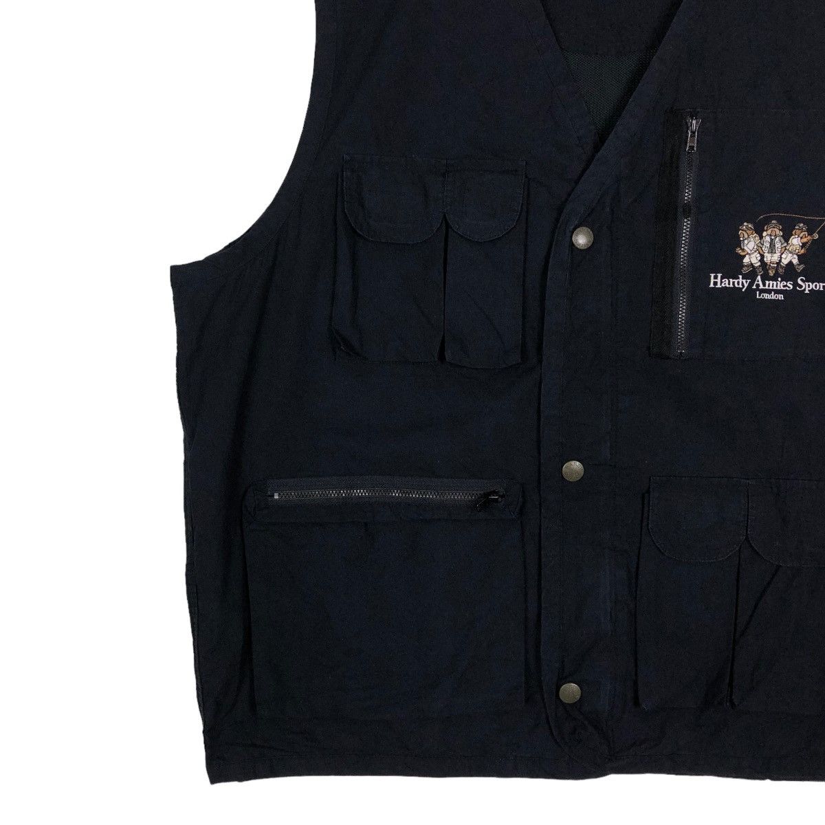 Japanese Brand VINTAGE UTILITY VEST MULTI POCKET HARDY AMIES SPORT CARTOON Size US L / EU 52-54 / 3 - 14 Thumbnail