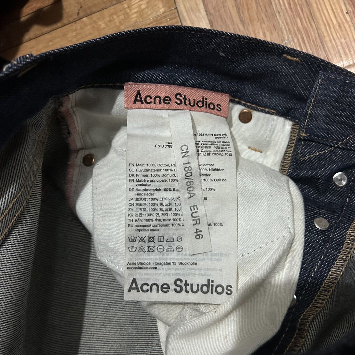 Acne Studios 1981m raw denim jeans