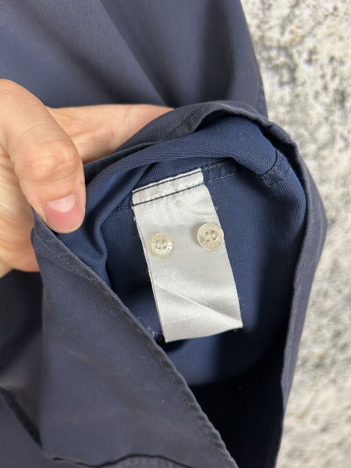 Lacoste × Vintage Lacoste Vintage Navy Grey Shirt Button Ups Elegant Hype Size US M / EU 48-50 / 2 - 6 Thumbnail
