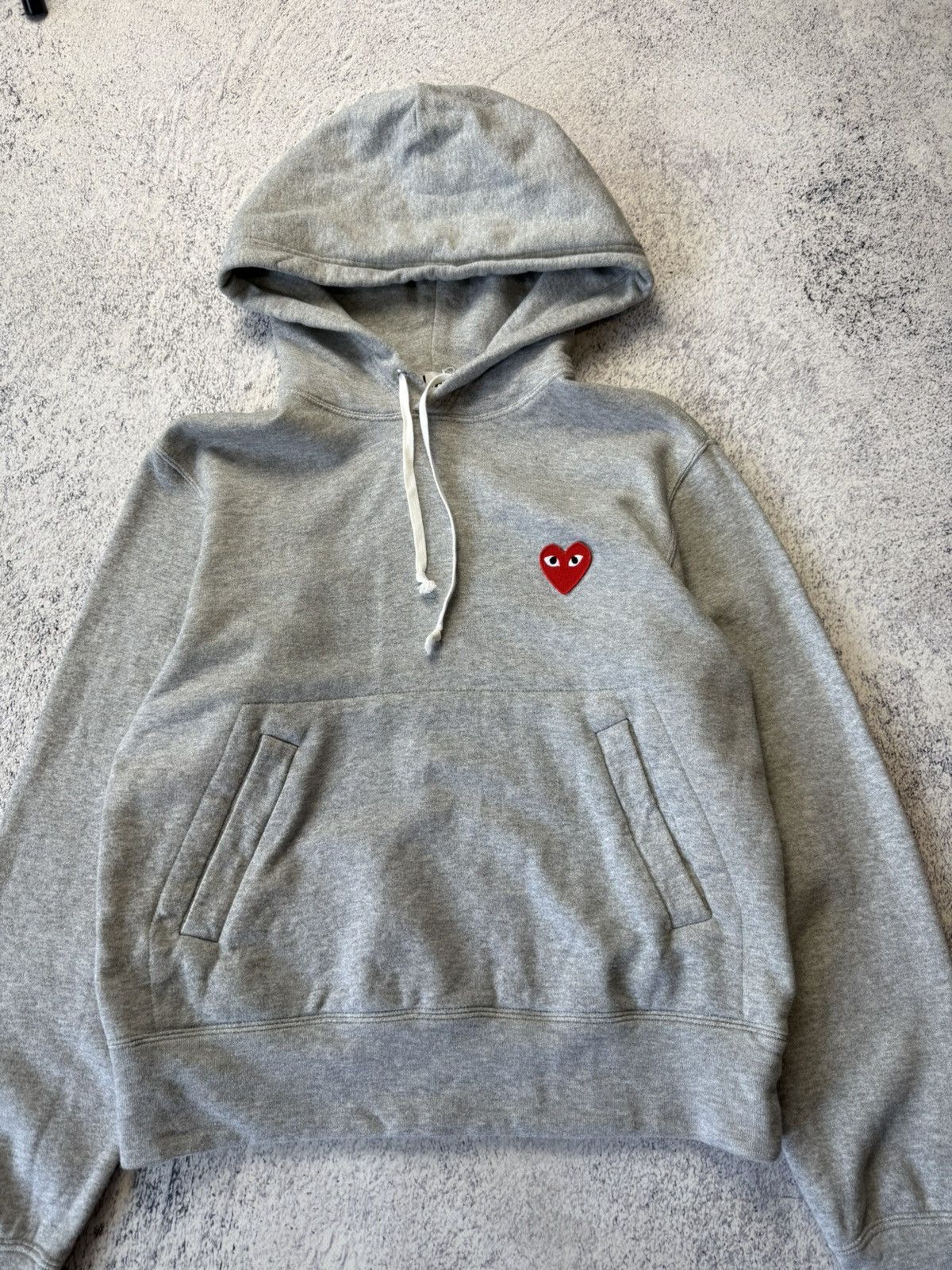 Comme des Garcons PLAY Comme Des Garcons Play CDG Grey Hoodie Sweatshirt Japanese Size M / US 6-8 / IT 42-44 - 8 Thumbnail
