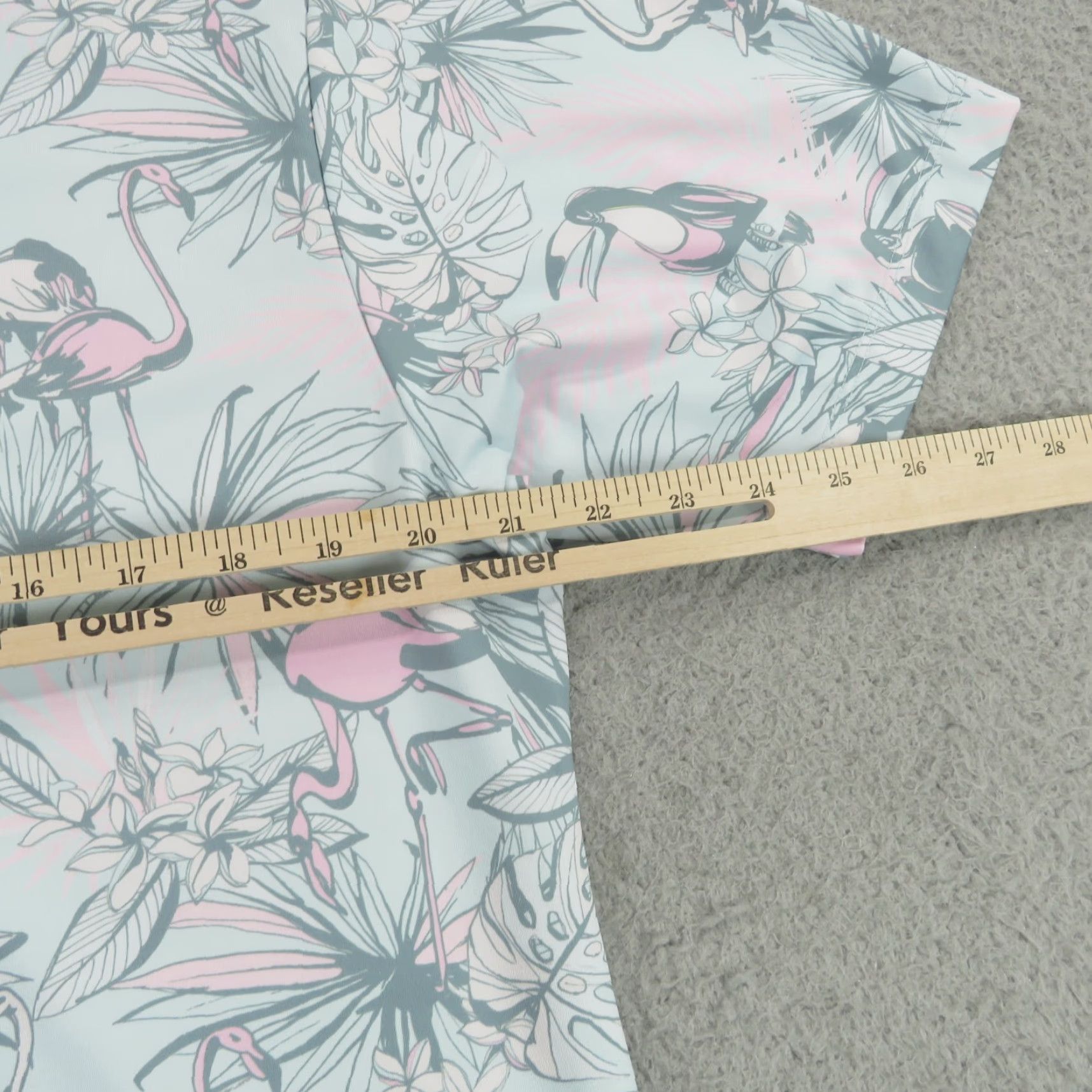 Vintage Bad Birdie Polo Mens Large Pink Mint Tropical Flamingo AOP Floral Performance Polo Shirt Mens Garden Tropical Size US L / EU 52-54 / 3 - 7 Thumbnail