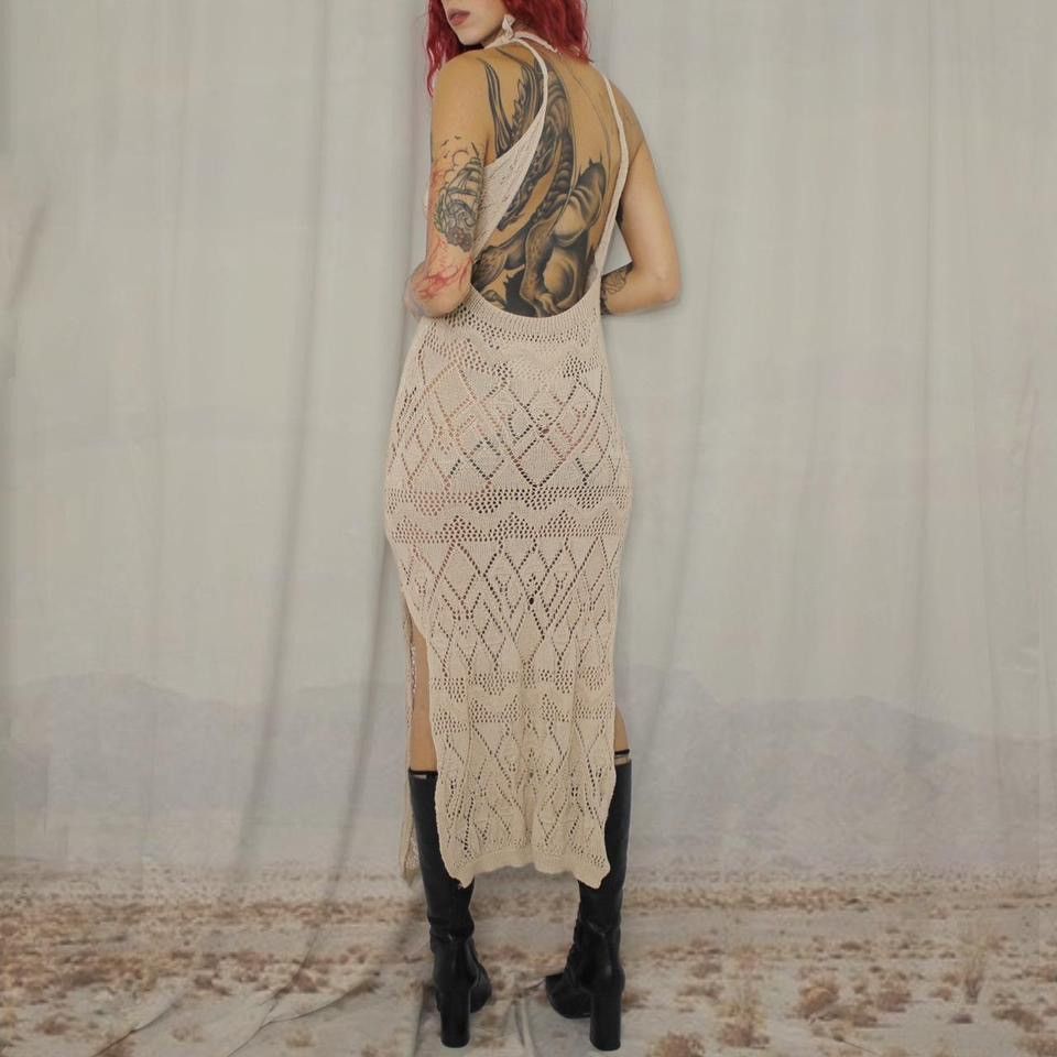 Vintage 🪽CROCHET MAXI DRESS🪽 Size S / US 4 / IT 40 - 3 Thumbnail