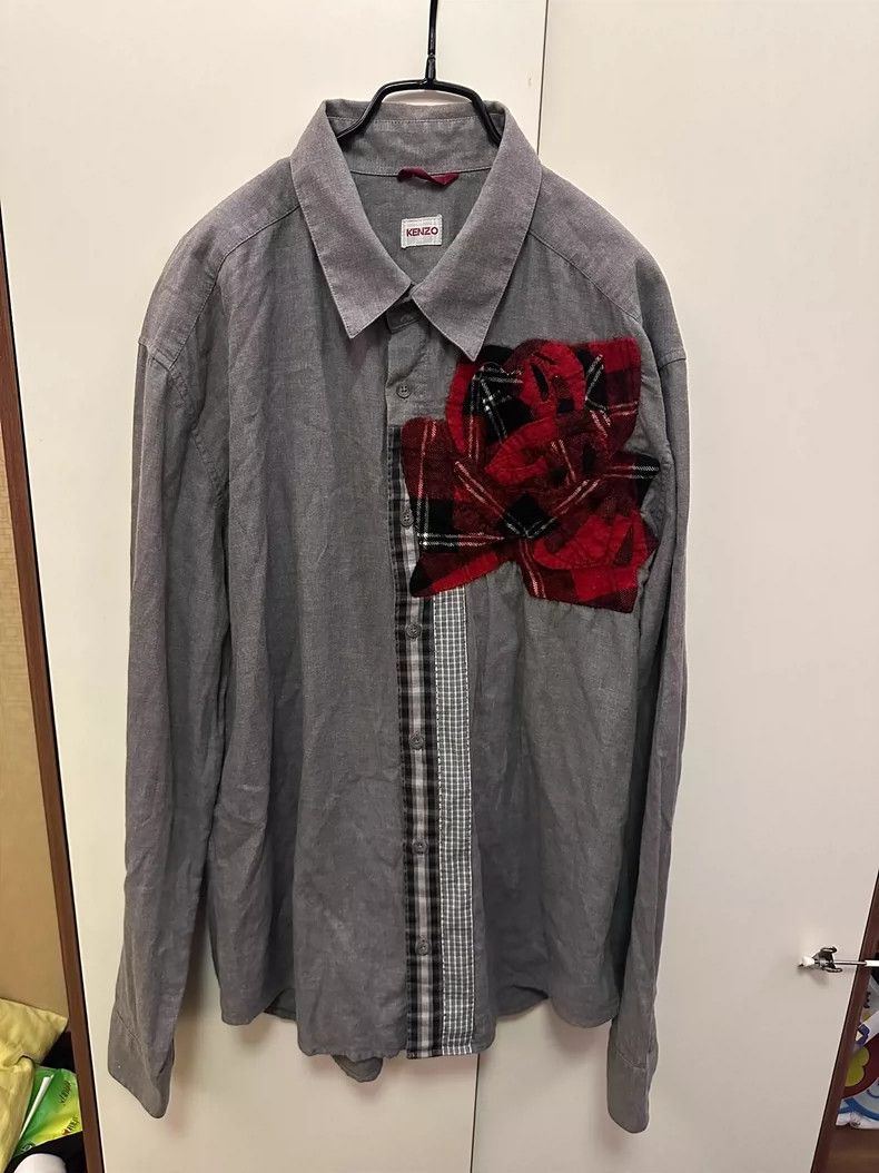 Kenzo KENZO Chest rose long-sleeved shirt Size US XL / EU 56 / 4 - 1 Thumbnail