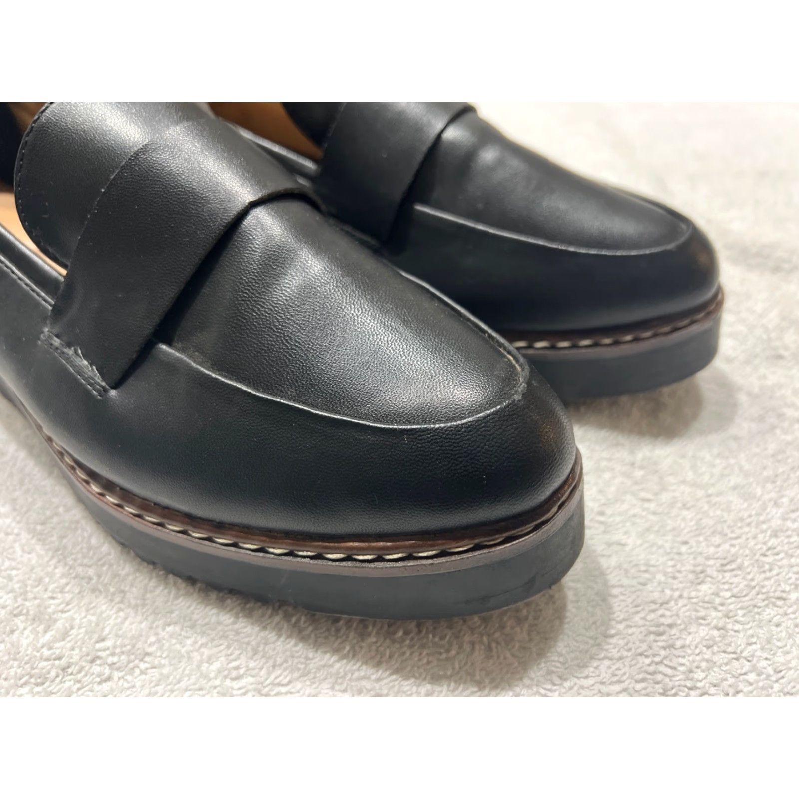 Vintage KELLY & KATIE Loafers Ally 10M Black Platform Chunky Penny Preppy Size US 10 / IT 40 - 7 Thumbnail