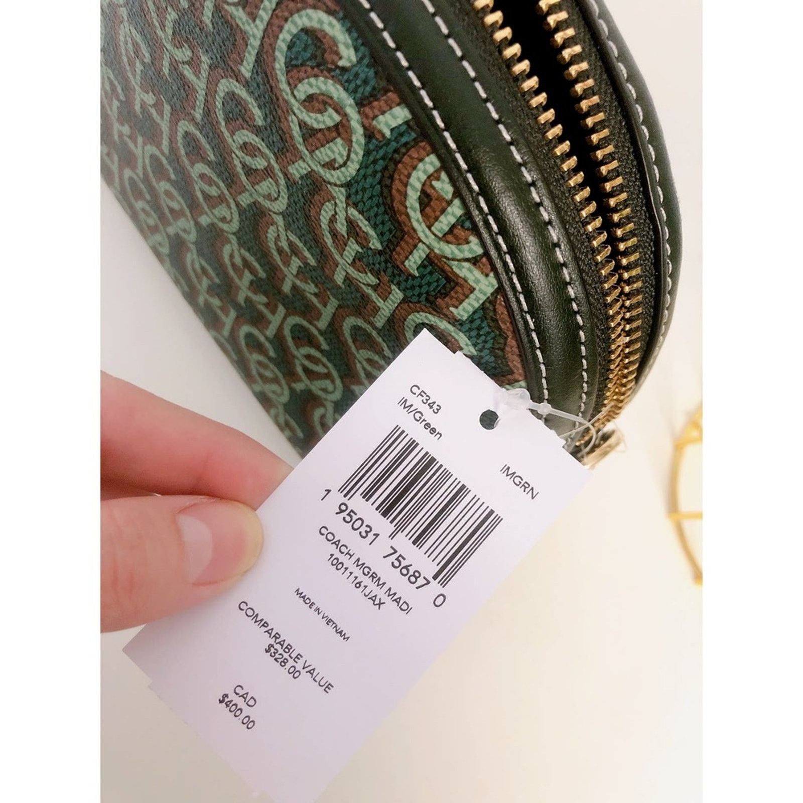 Coach Coach CF343 Madi Crossbody With Coach Monogram Print Green Size ONE SIZE - 6 Thumbnail