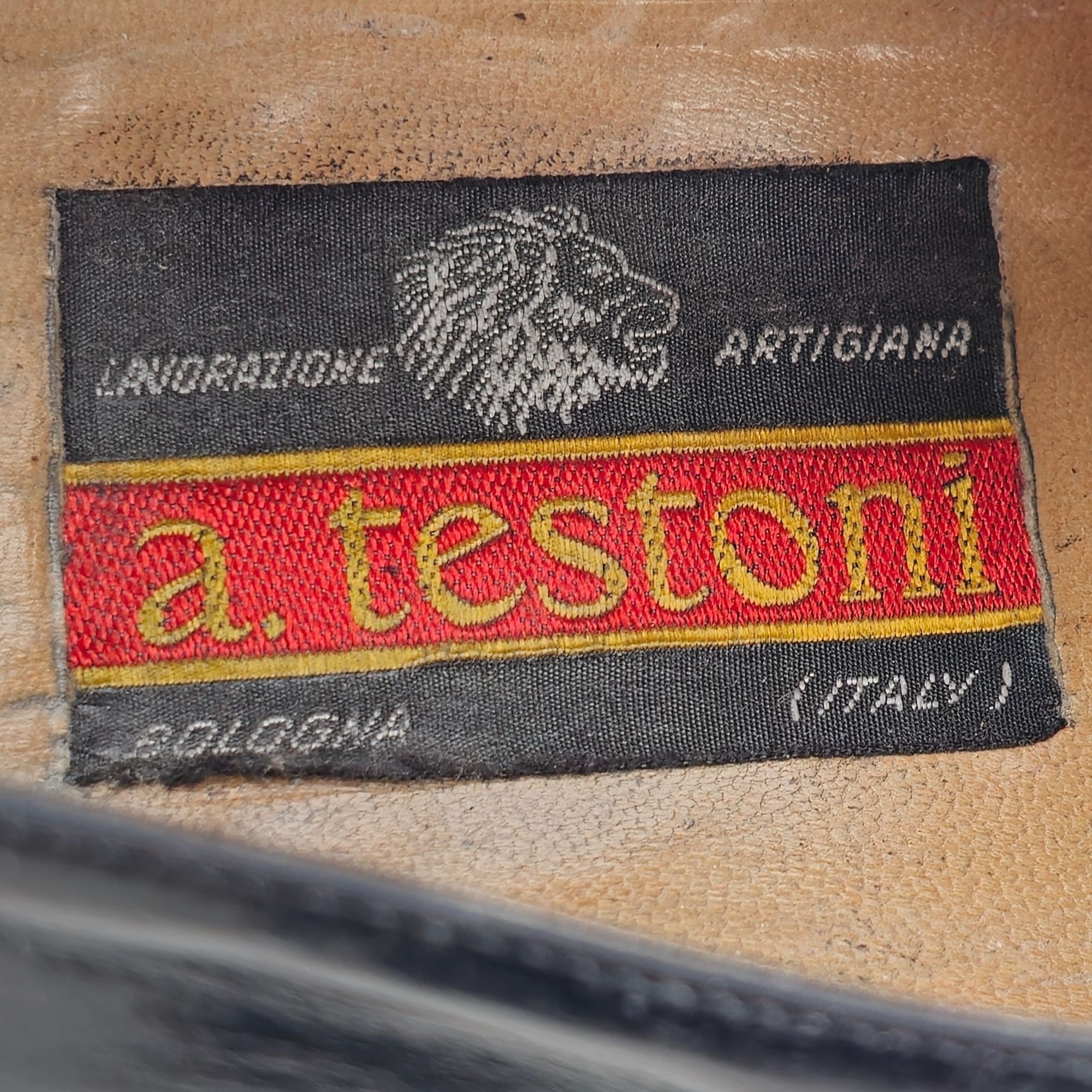 Testoni Vintage A. Testoni Men's 8 Italian Black Calf Leather Dress Size US 8 / EU 41 - 13 Thumbnail
