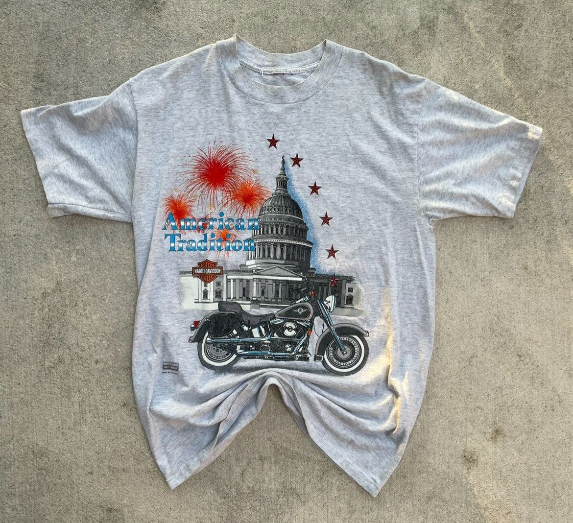 Harley Davidson Vintage 1995 Harley Davidson American Tradition Capitol Size US M / EU 48-50 / 2 - 1 Thumbnail