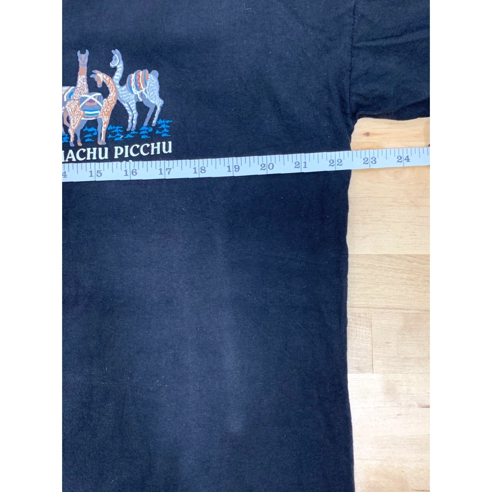 Vintage Incatex Machu Picchu Black Short Sleeve Shirt M 100% Cotton Crew Neck T-Shirt Unisex Adults 90s Size US M / EU 48-50 / 2 - 4 Thumbnail