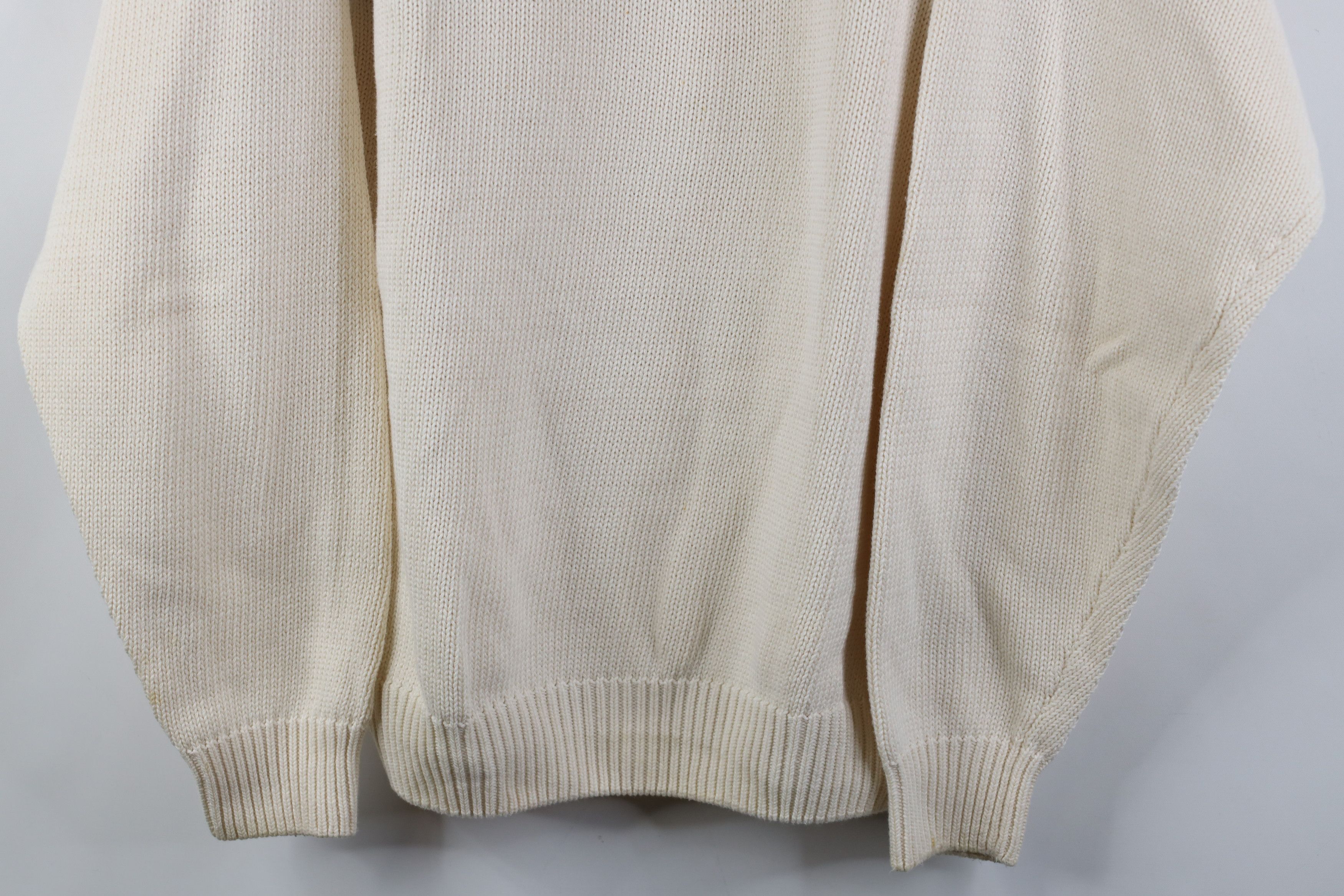 Vintage Vintage 90s Streetwear Block Cotton Knit Crewneck Sweater Size US L / EU 52-54 / 3 - 3 Thumbnail