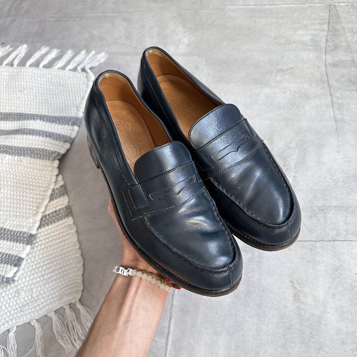 J.M. Weston JM Weston 180 Penny Loafers Leather Shoes Size 6E Size US 7 / EU 40 - 2 Thumbnail